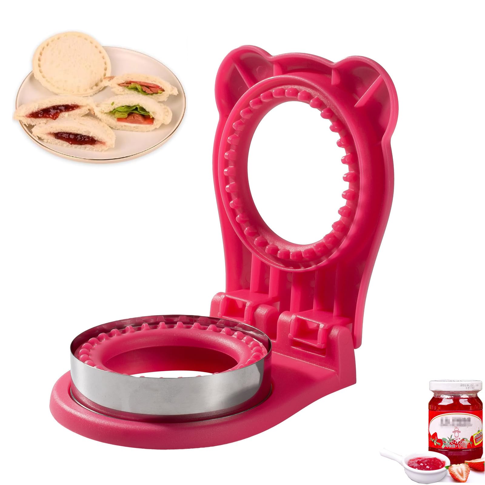 CHICHAUS Uncrustable Sandwich Maker, Sandwich Pocket Circle Shape by CHICHAUS - Angle View 10