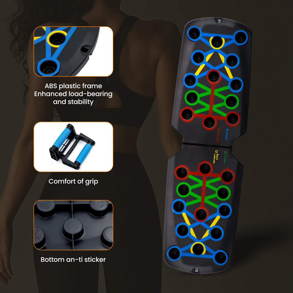 Push Up Board Portable Dismountable 17 in 1 Push Up Bar at - tongdayi Official Imagery - 4