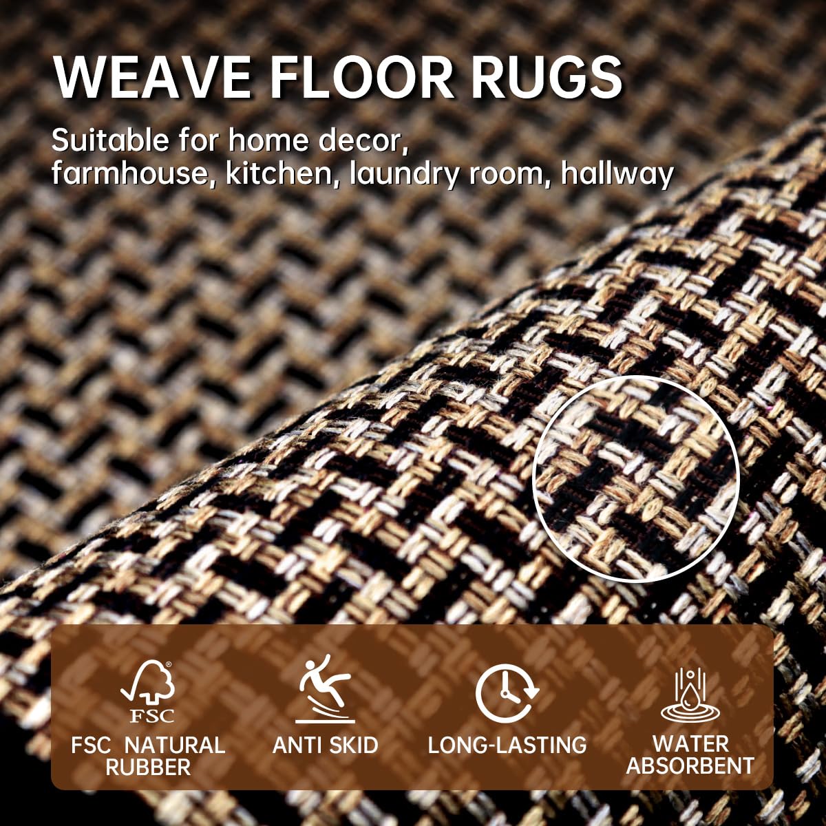eqivei Kitchen Rugs Non Slip Washable 2 Piece Kitchen Mats - eqivei Official Imagery - 4