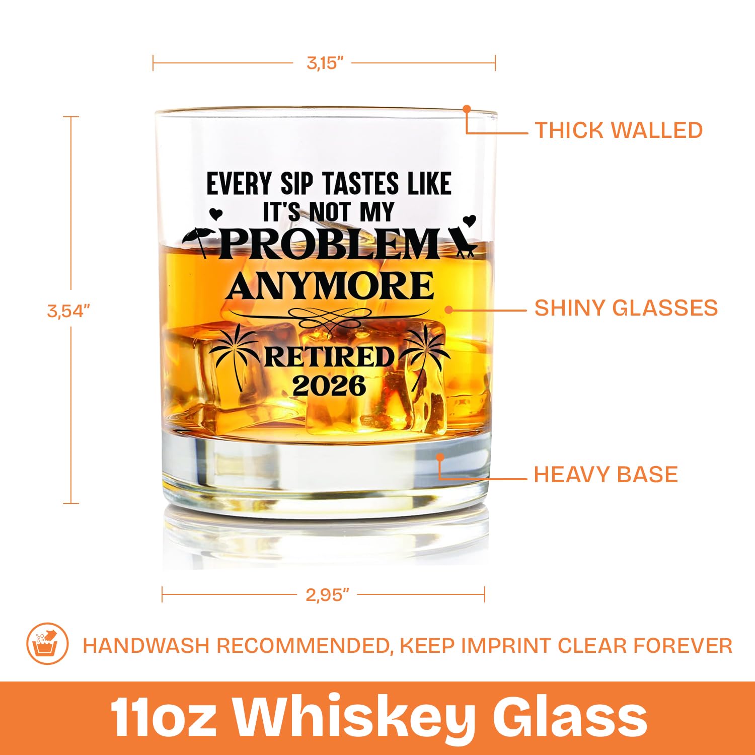 Retirement Gift for Men 2026 – Whiskey Glass