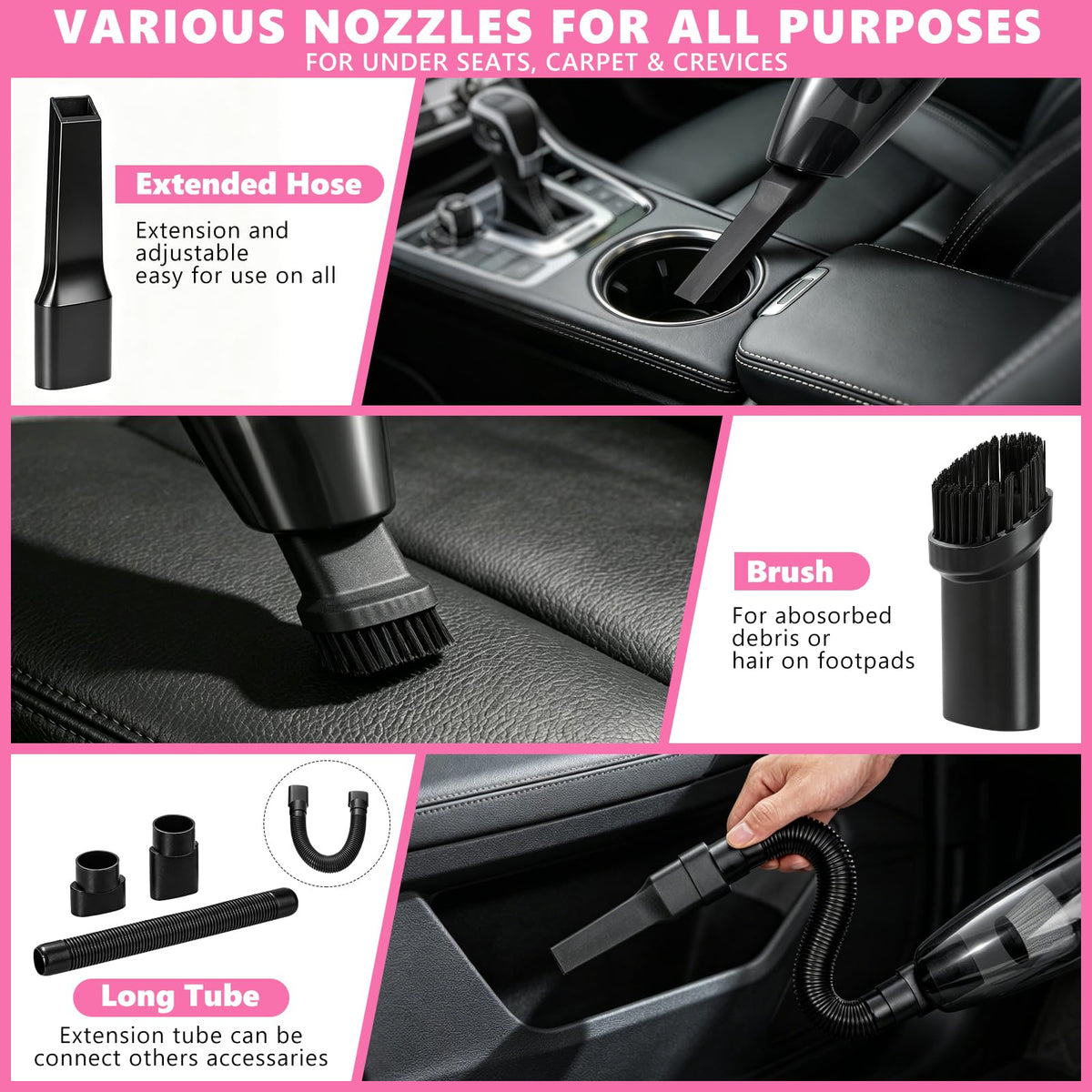 21PCS Car Detailing Kit Interior Cleaner - YJUSMAK Official Imagery - 4