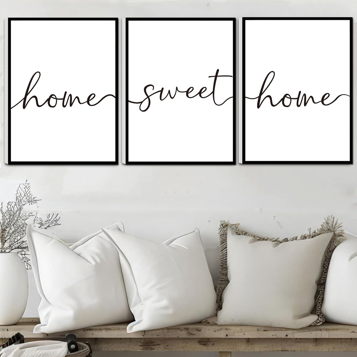FRAMED Home Sweet Home Wall Art Modern Home Sweet Home Sign - WALTSOM Official Imagery - 1