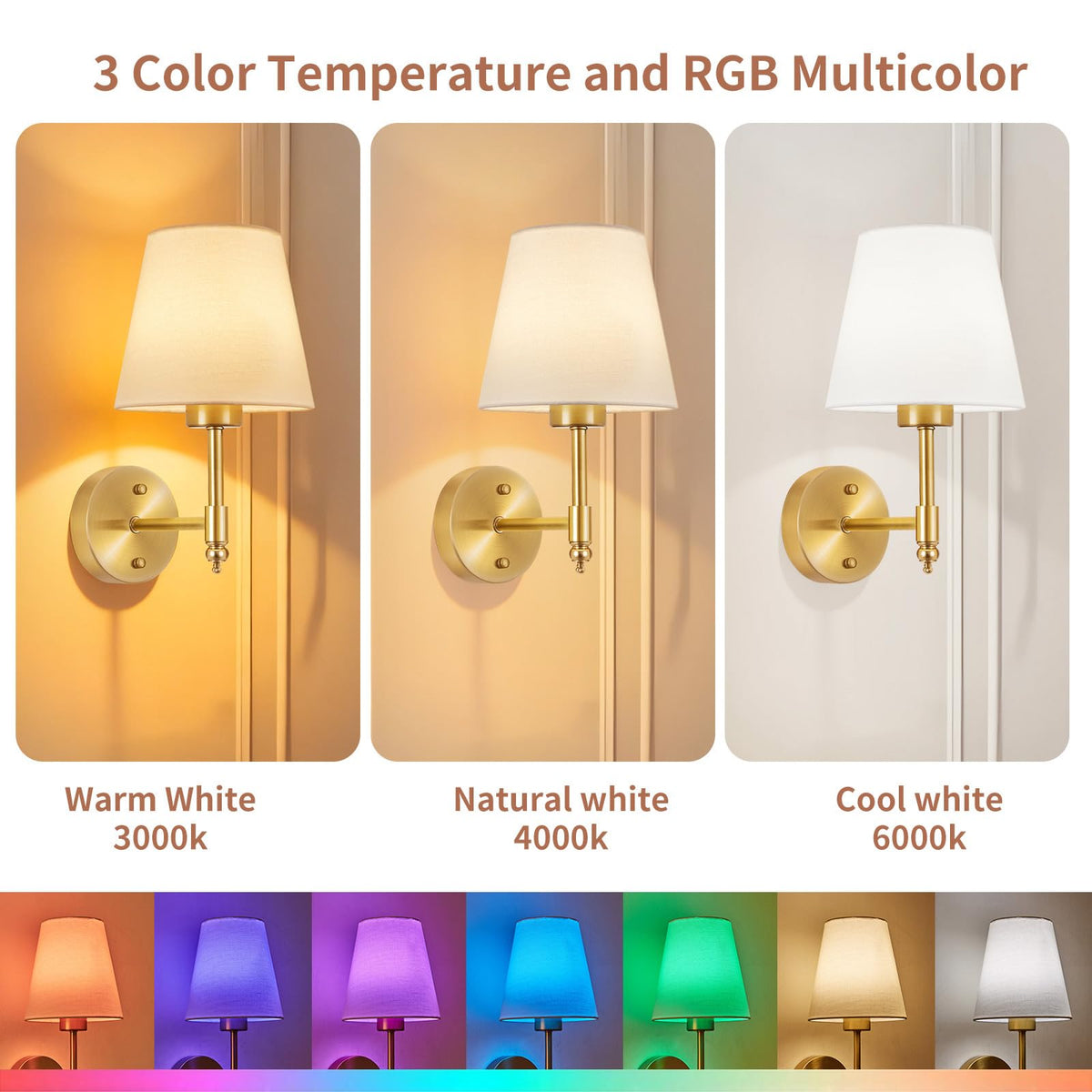 Battery Operated Wall Sconce Set of 2 Rechargeable Wireless - SoodMi Official Imagery - 6