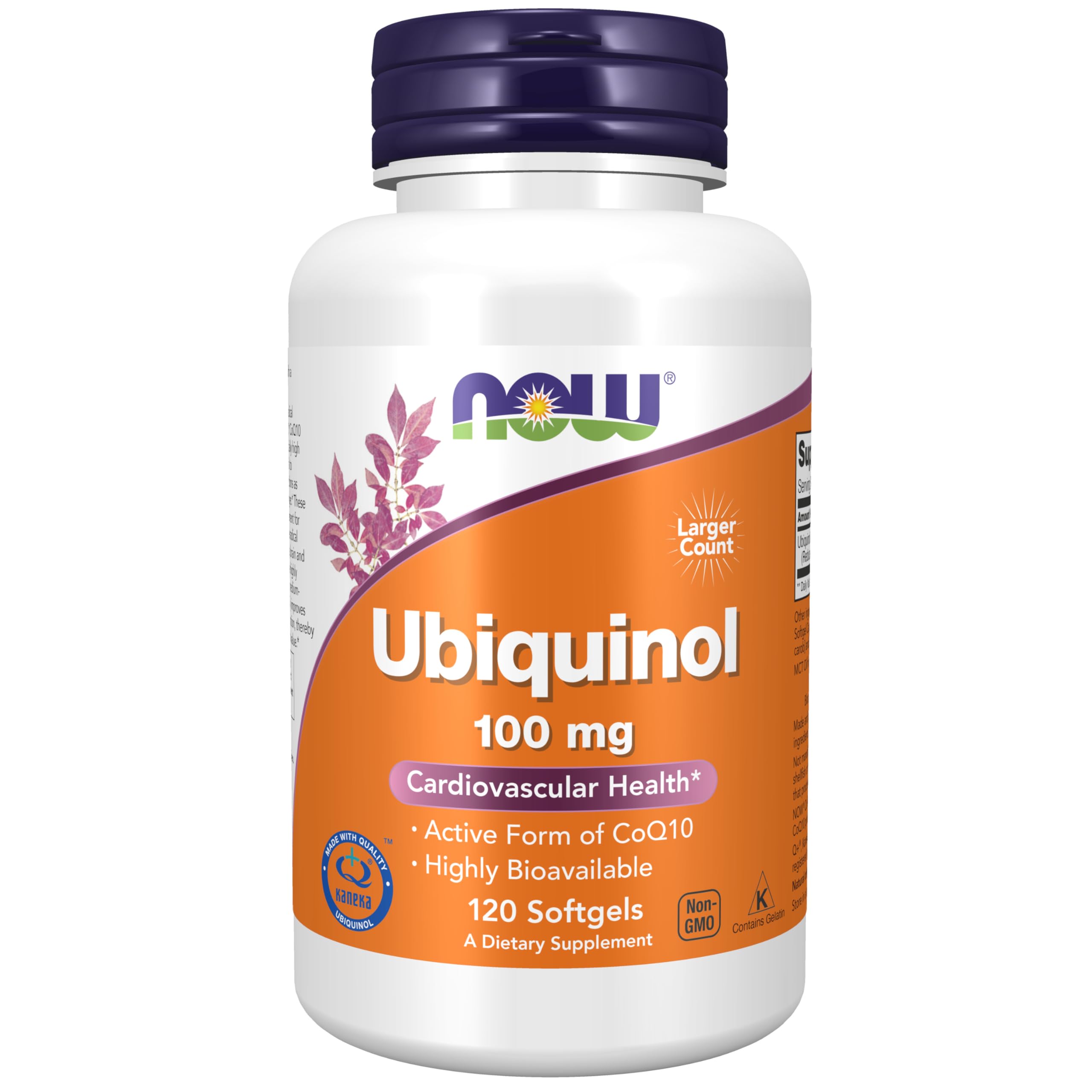 NOW Supplements, Ubiquinol 100 mg, High Bioavailability  , 120 So - NOW Official Product View 1