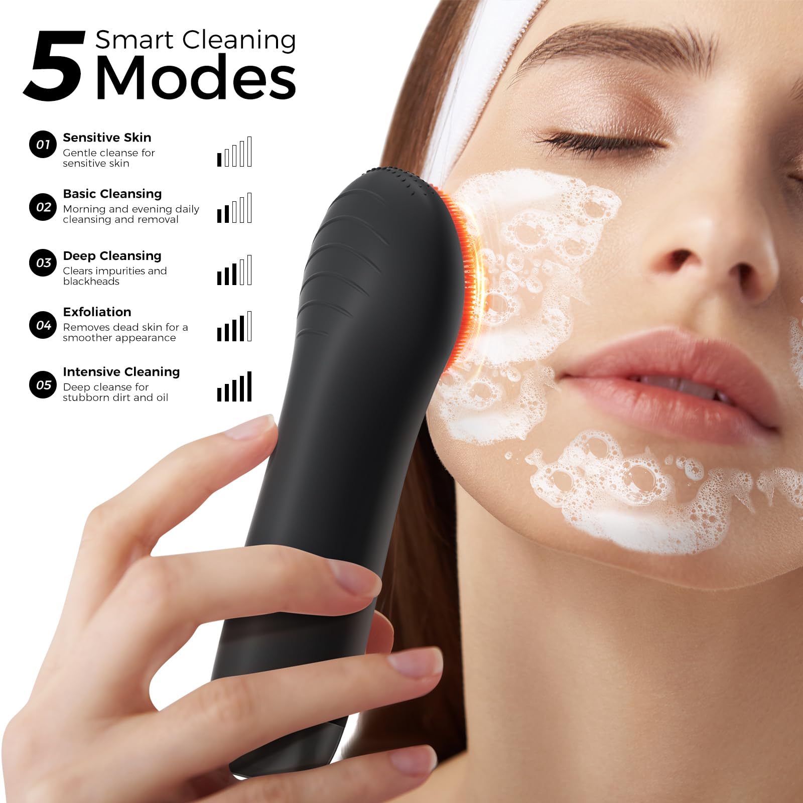Face Scrubber Electric Facial Cleansing Brush - Ccigedy Official Imagery - 6