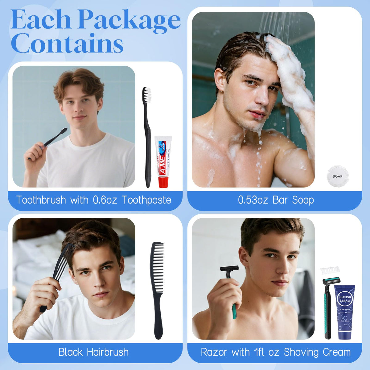 Hygiene Kits for Homeless Care Package Travel Size - RSQAZQ Official Imagery - 5