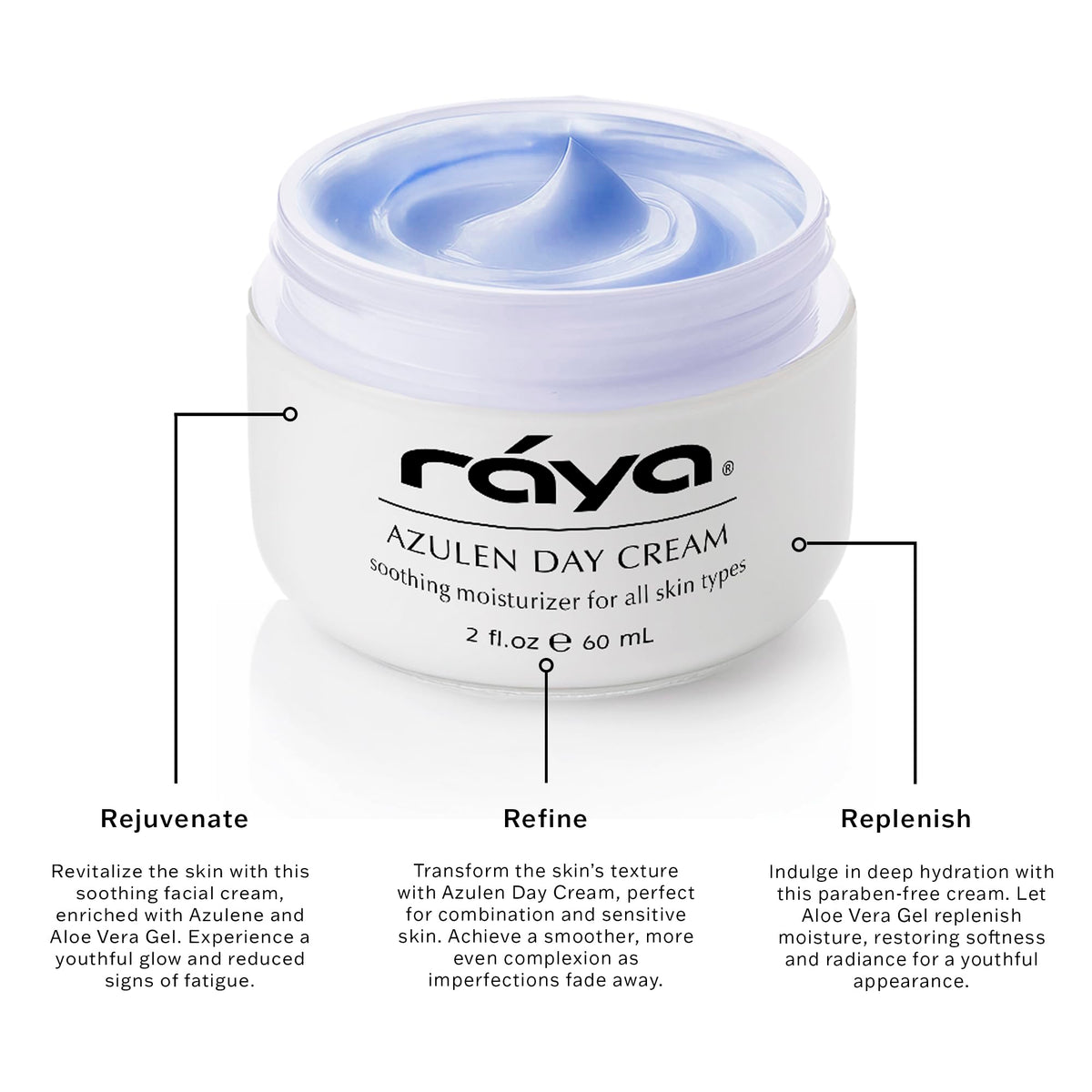 Raya Azulen Cream Day Night Facial Moisturizer for Sensitive - Raya Official Imagery - 4