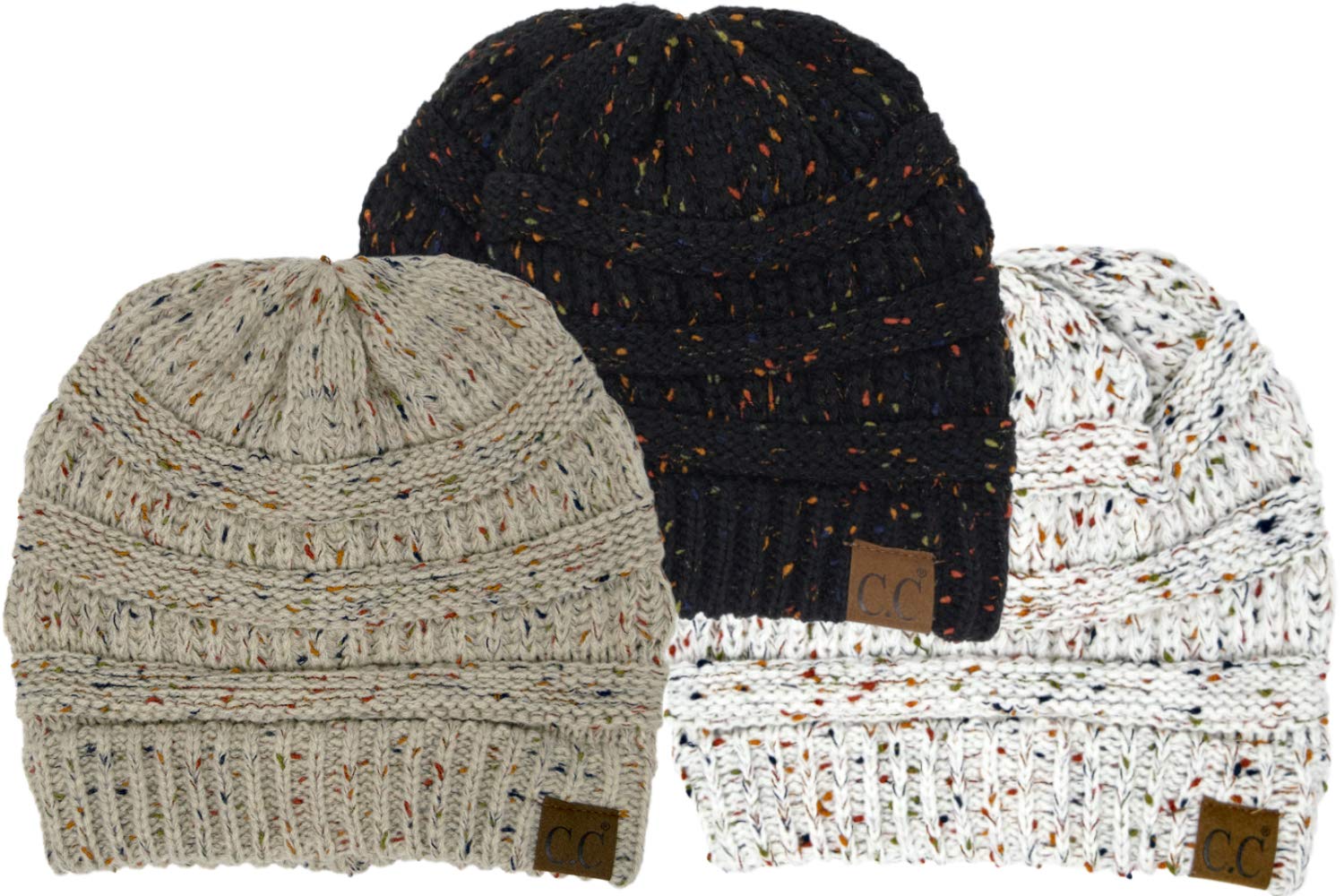 Funky Junque Premium Confetti Knit Beanie - Ultra Soft & Cozy Winter H - View 10
