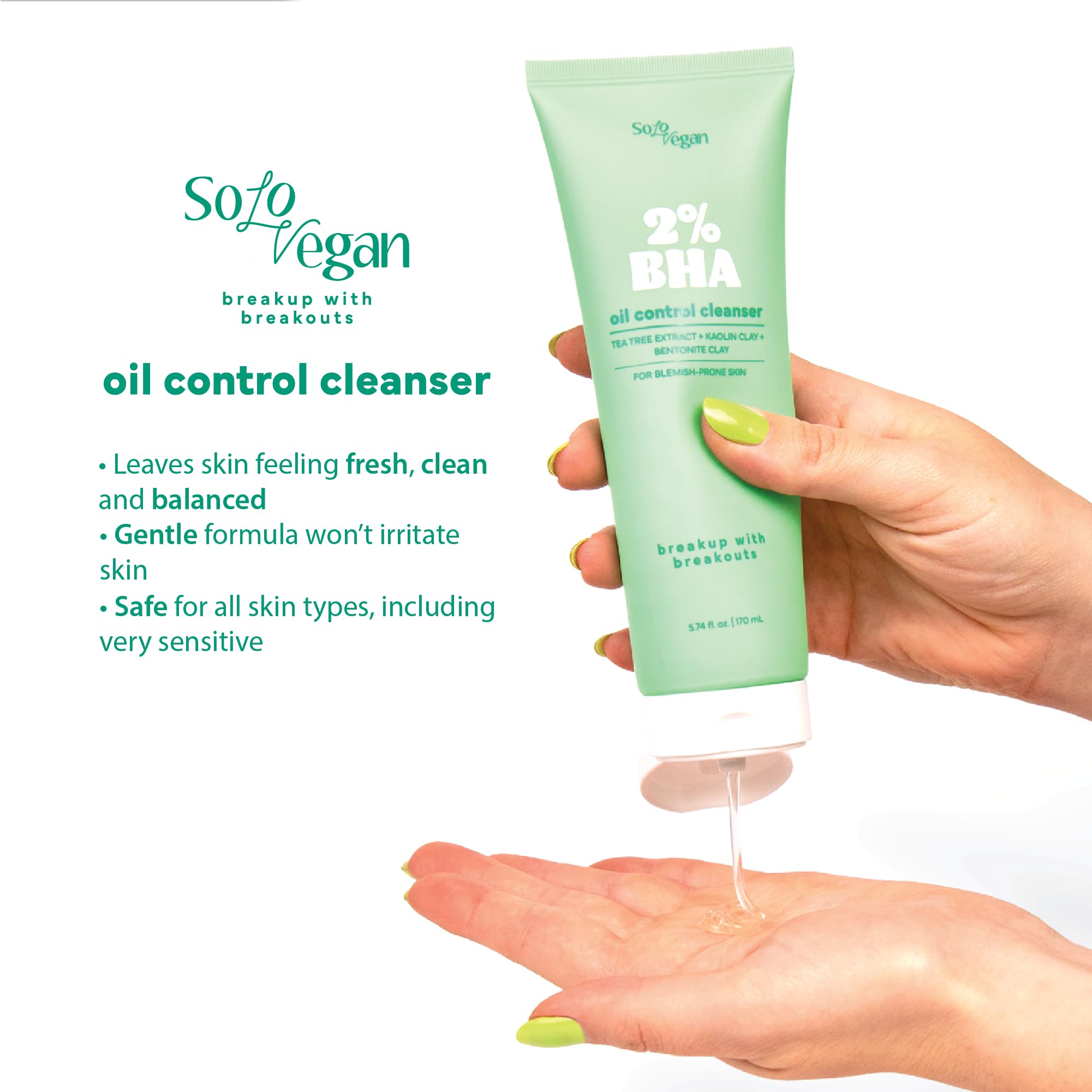 SoloVegan BHA Gel Cleanser - SoloVegan