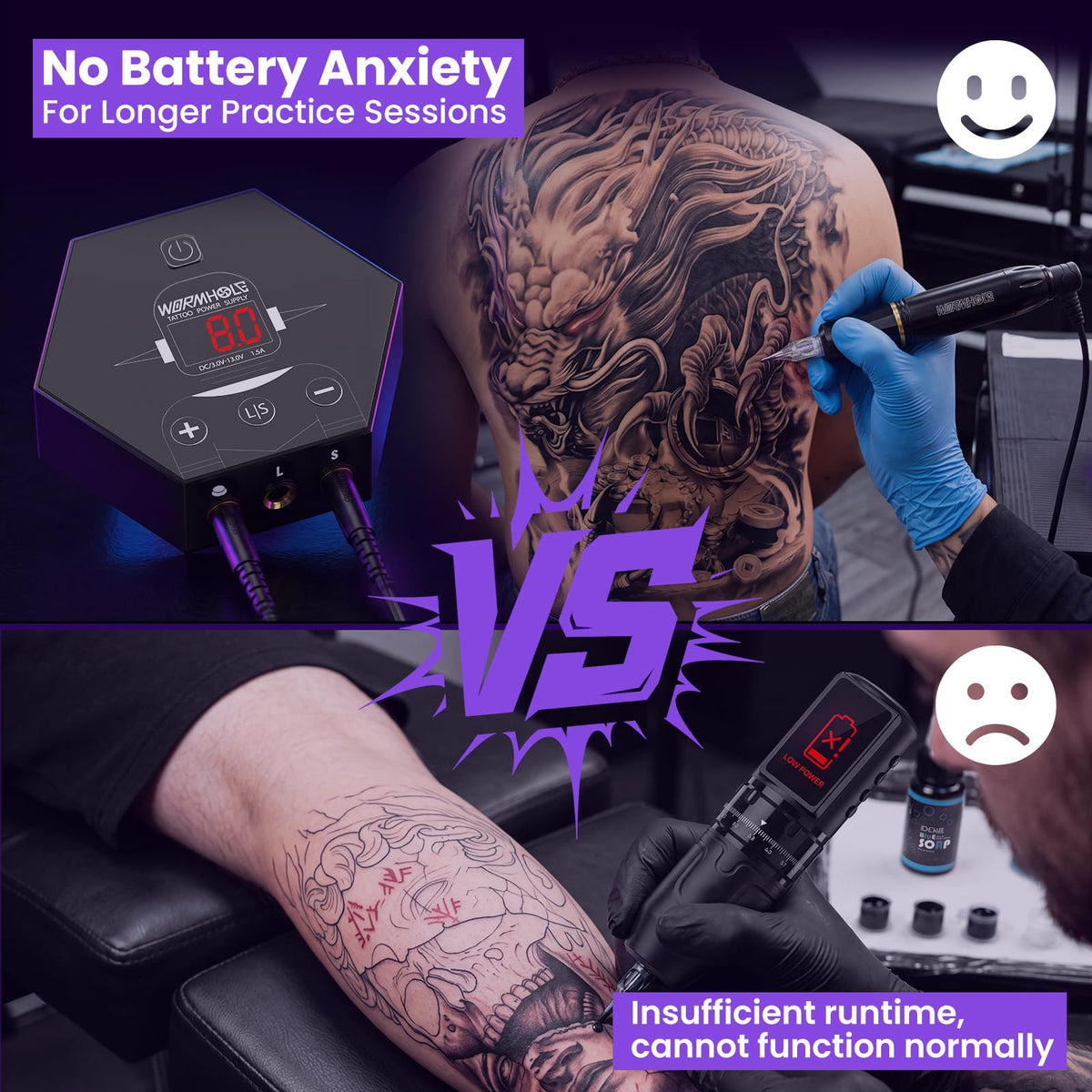 Wormhole Tattoo Gun Kit Uninterrupted Power Set for - Wormhole Tattoo Official Imagery - 4