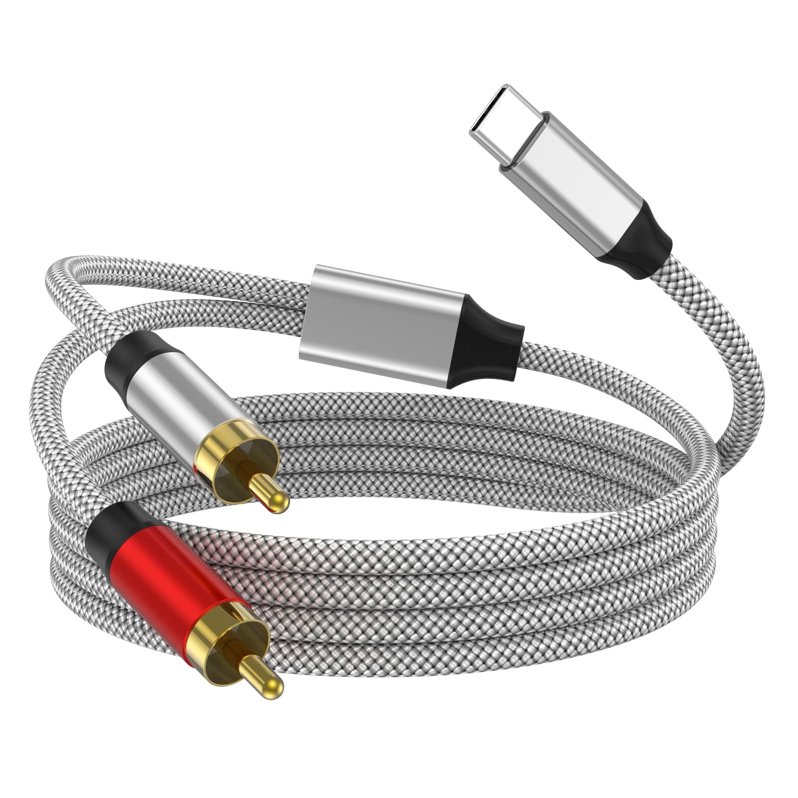 PPTVC 3.5mm to 2RCA Audio Cable 3ft, Auxiliary Adapter,Stereo Spl by PPTVC - Angle View 10