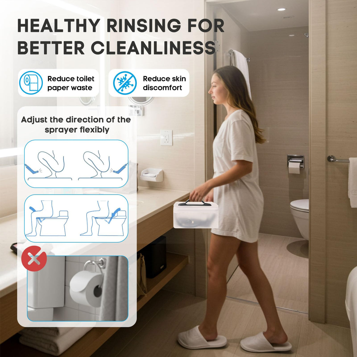 Portable Travel Electric Bidet Sprayer Jamini Rechargeable - jamini Official Imagery - 6