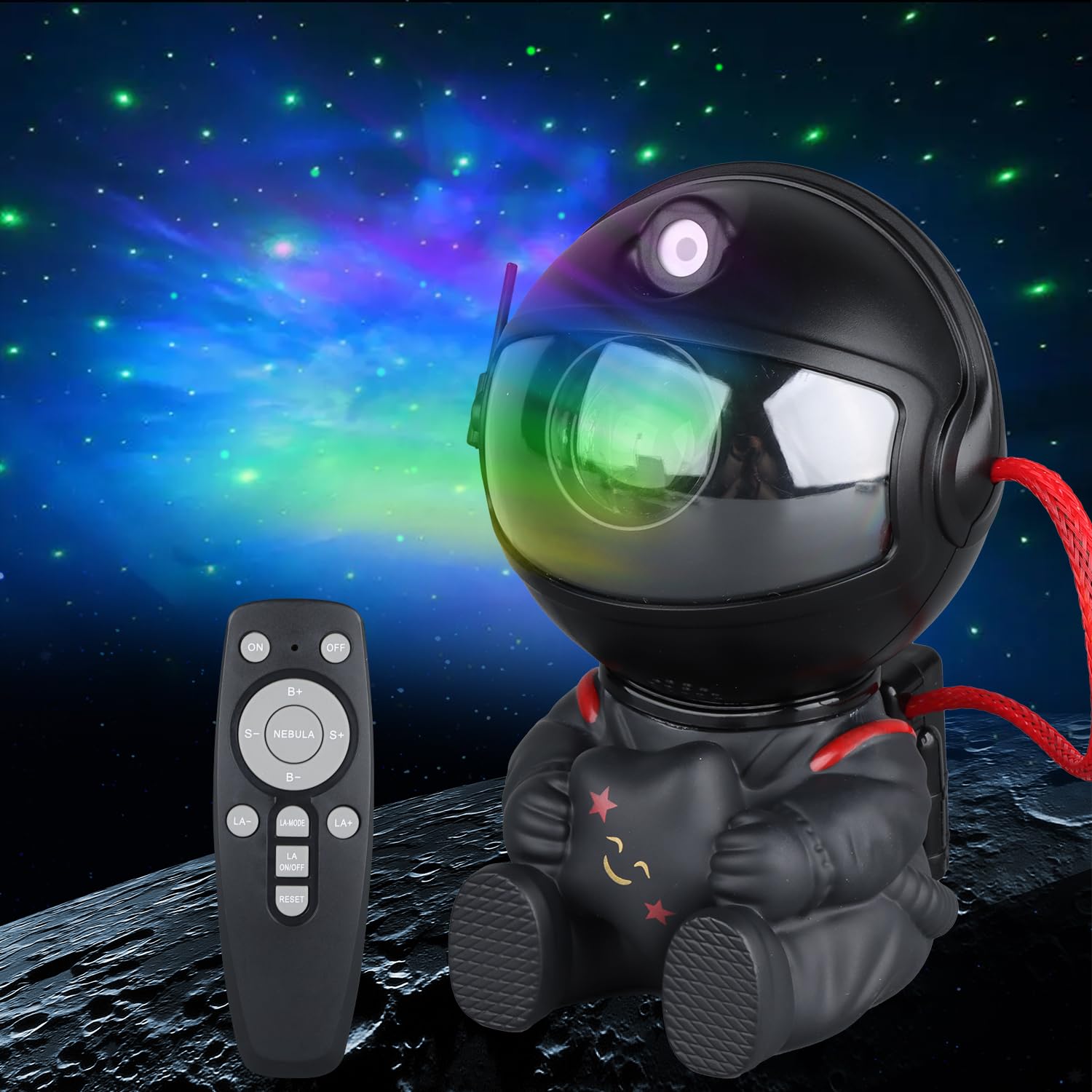 YXQUA Astronaut Galaxy Star Projector, Night Light for Kids, Original Black - YXQUA Official Product View 1