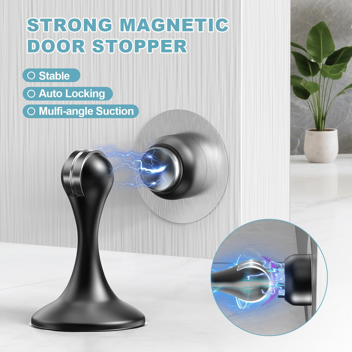 8 Pack Magnetic Door Stoppers Stainless Steel Door Stops for - Profasion Official Imagery - 3