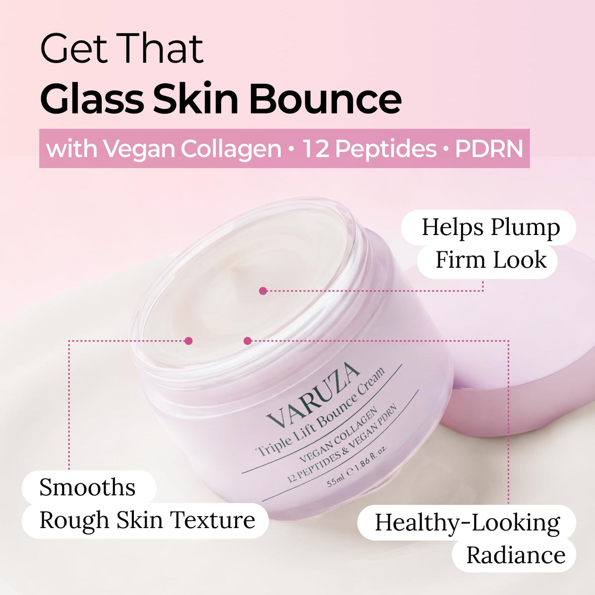 Triple Lift Bounce Cream 55ml Vegan Collagen 12 Peptides - varuza Official Imagery - 3