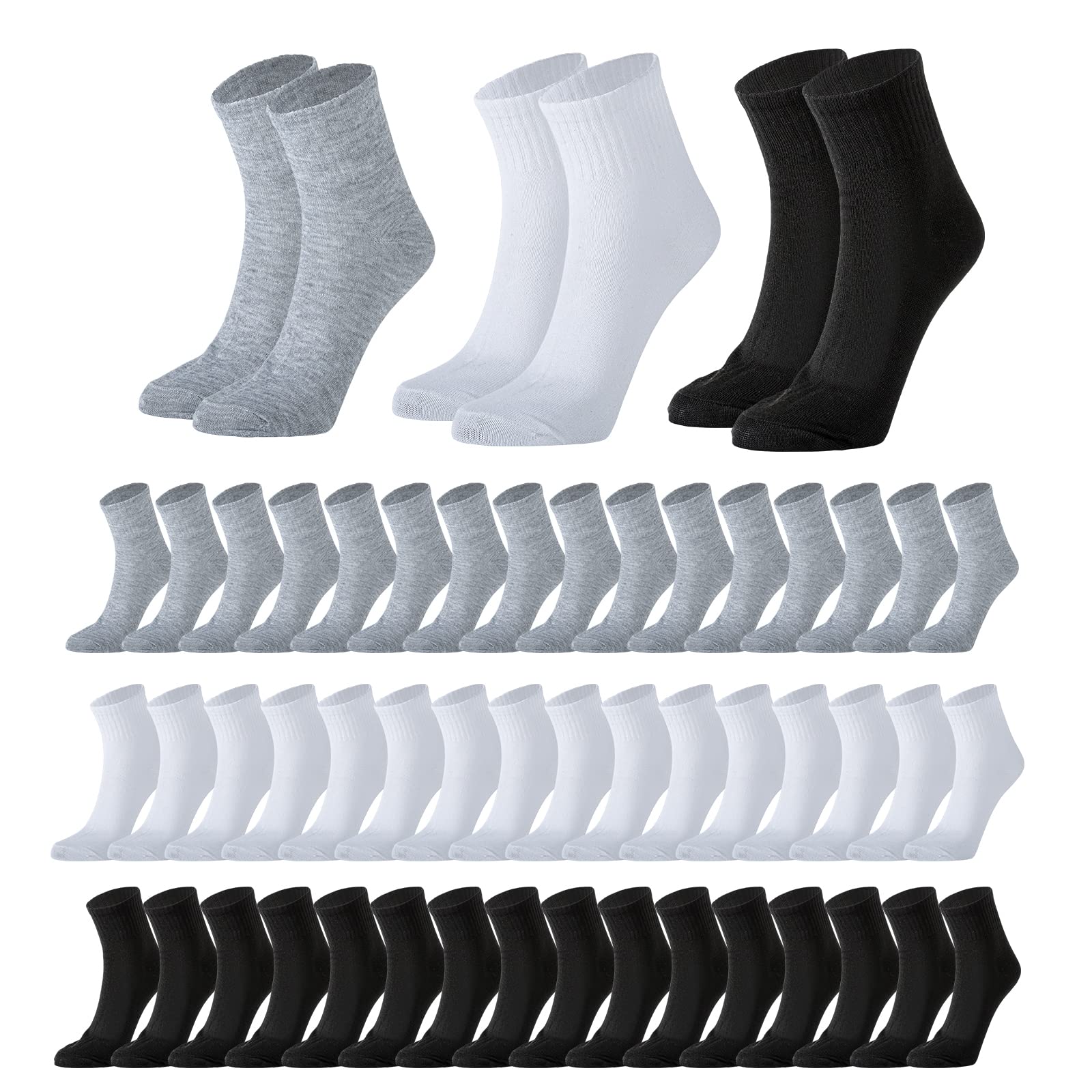 Sophproton 120 Pairs Mens Quarter Ankle Socks Athletic Moisture C - Sophproton Official Product View 1