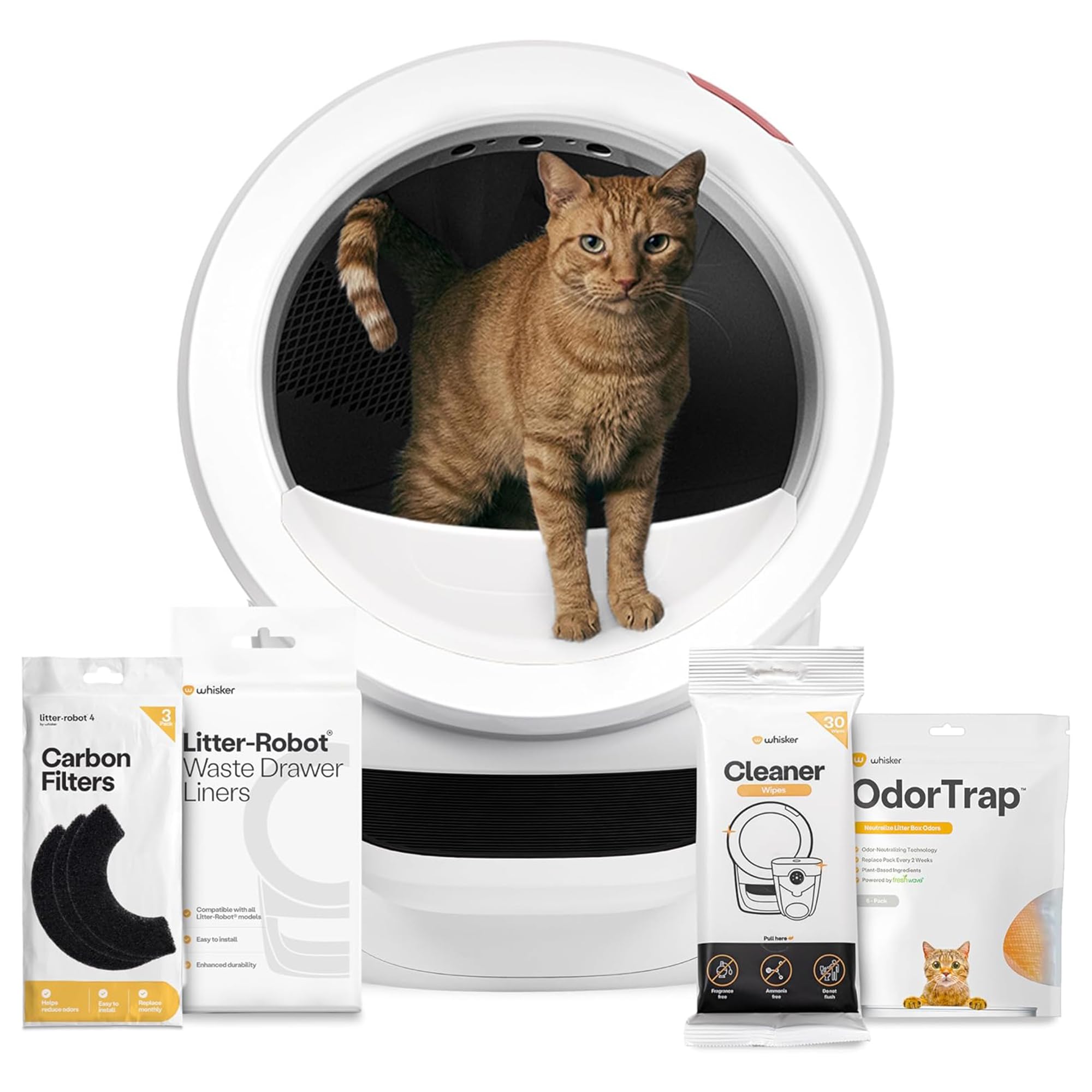 Litter-Robot 4 with Step & Fence by Whisker, Black - Automatic - Whisker Official Product View 8