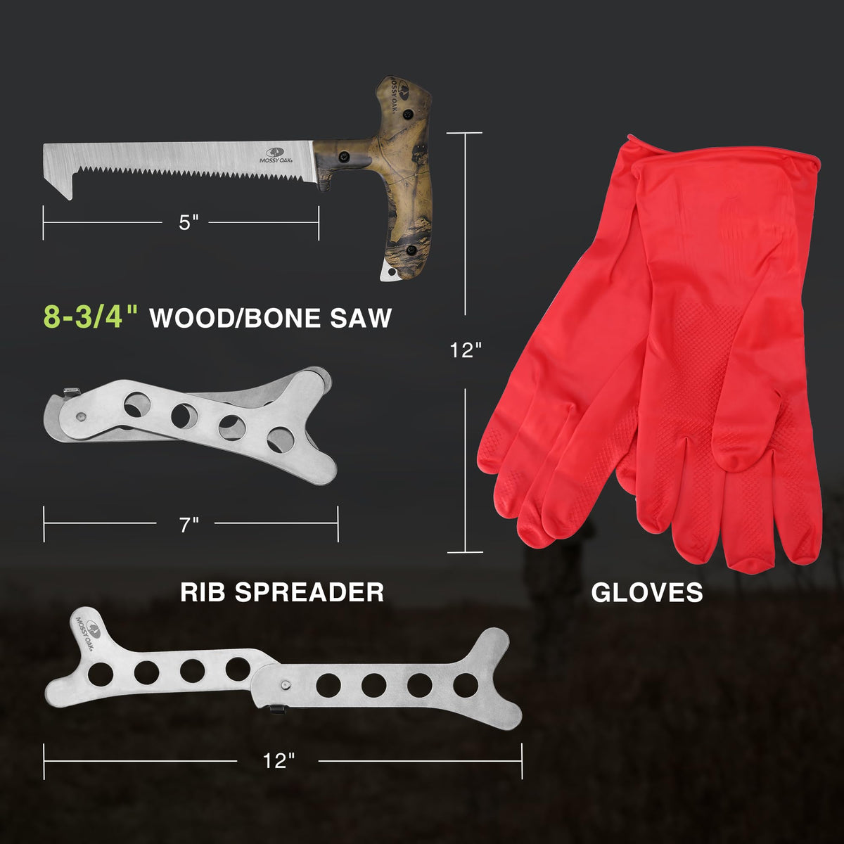Mossy Oak Field Dressing Kit Hunting Deer Knife Set - Mossy Oak Official Imagery - 5