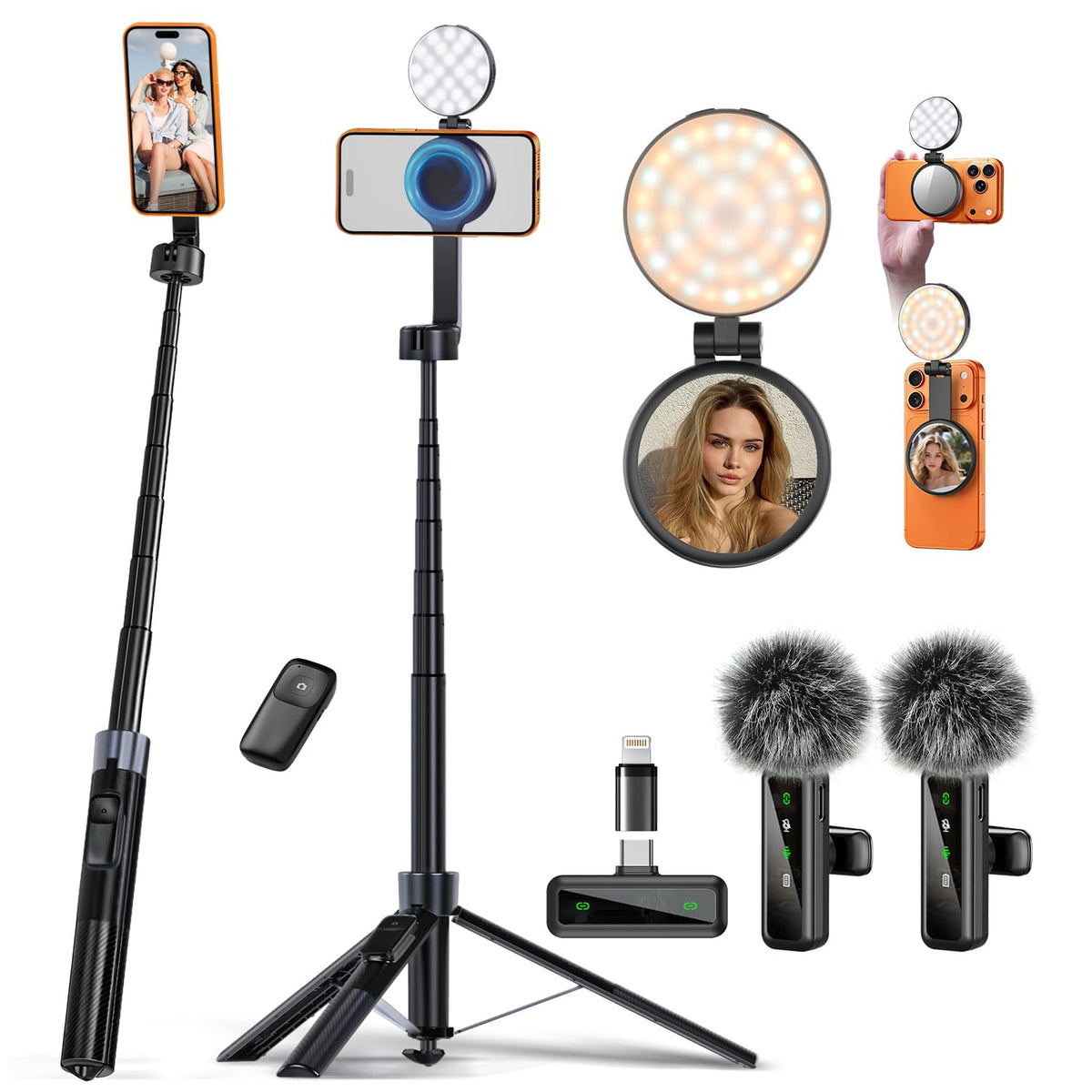 3 in 1 Magnetic Vlogging Kit for iPhone Android YouTube - yAyusi Official Imagery - 1