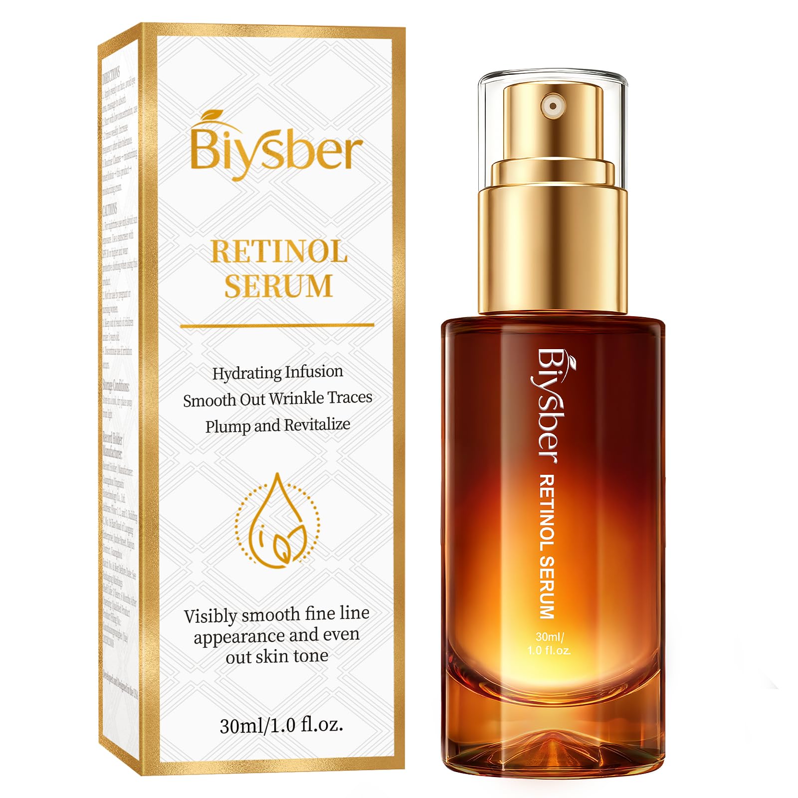 Retinol Collagen Serum for Face Anti Aging Anti Wrinkle - BIYSBER Official Product Imagery - 1
