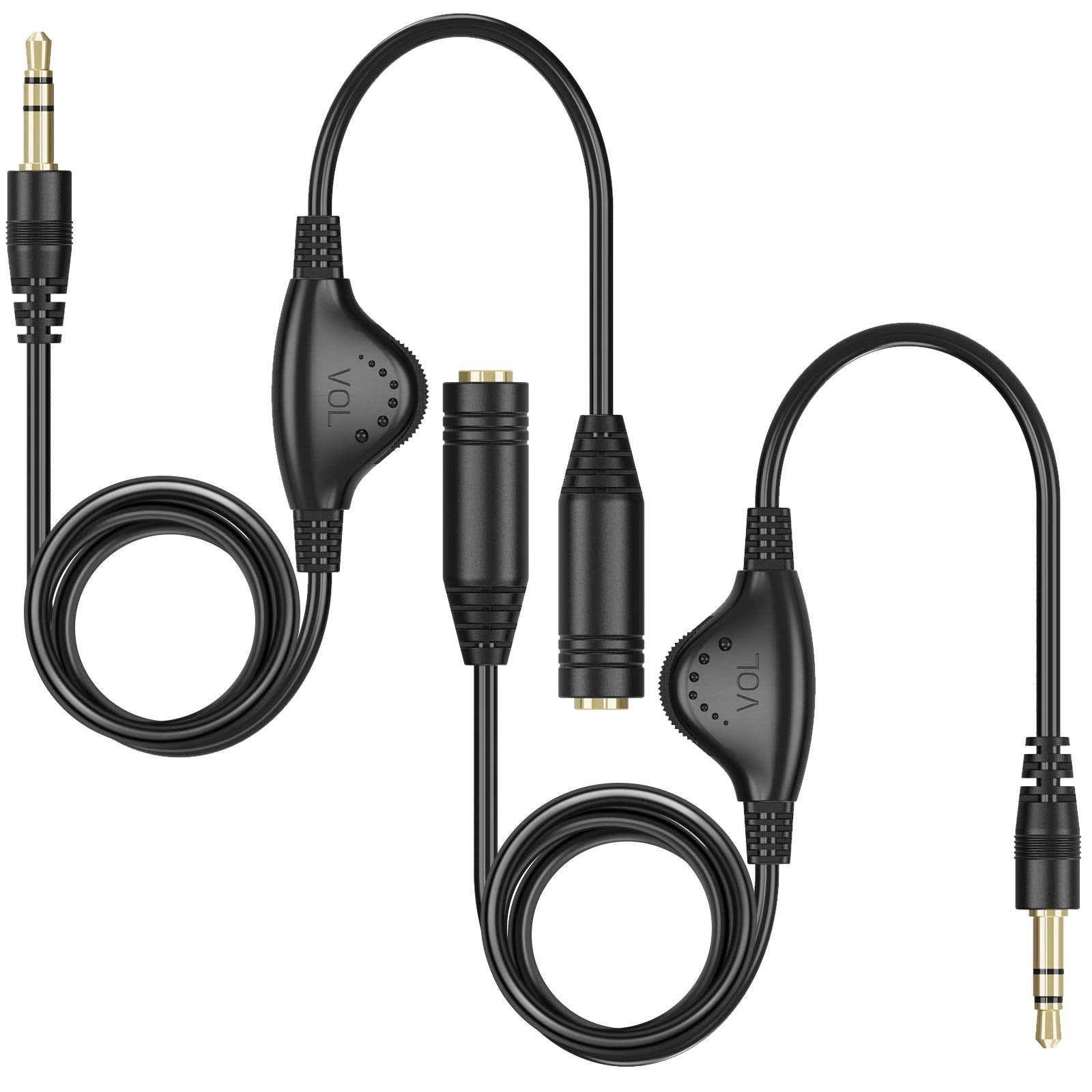 PChero 3.5mm Headphone Extension Cables, 2pcs 3.5mm Male to Femal by PChero - Angle View 9