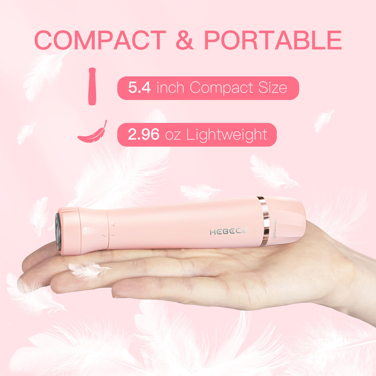 HEBECA Nose Hair Trimmer for Women 3in1 Electric Eyebrow - HEBECA Official Imagery - 6