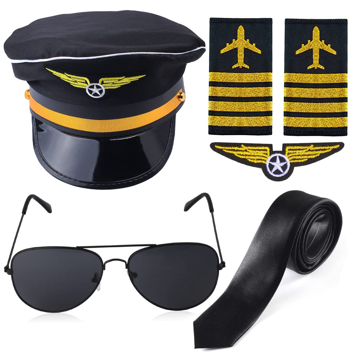 Yewong Airline Pilot Captain Hat Pilot Costume Accessory - Yewong Official Imagery - 1