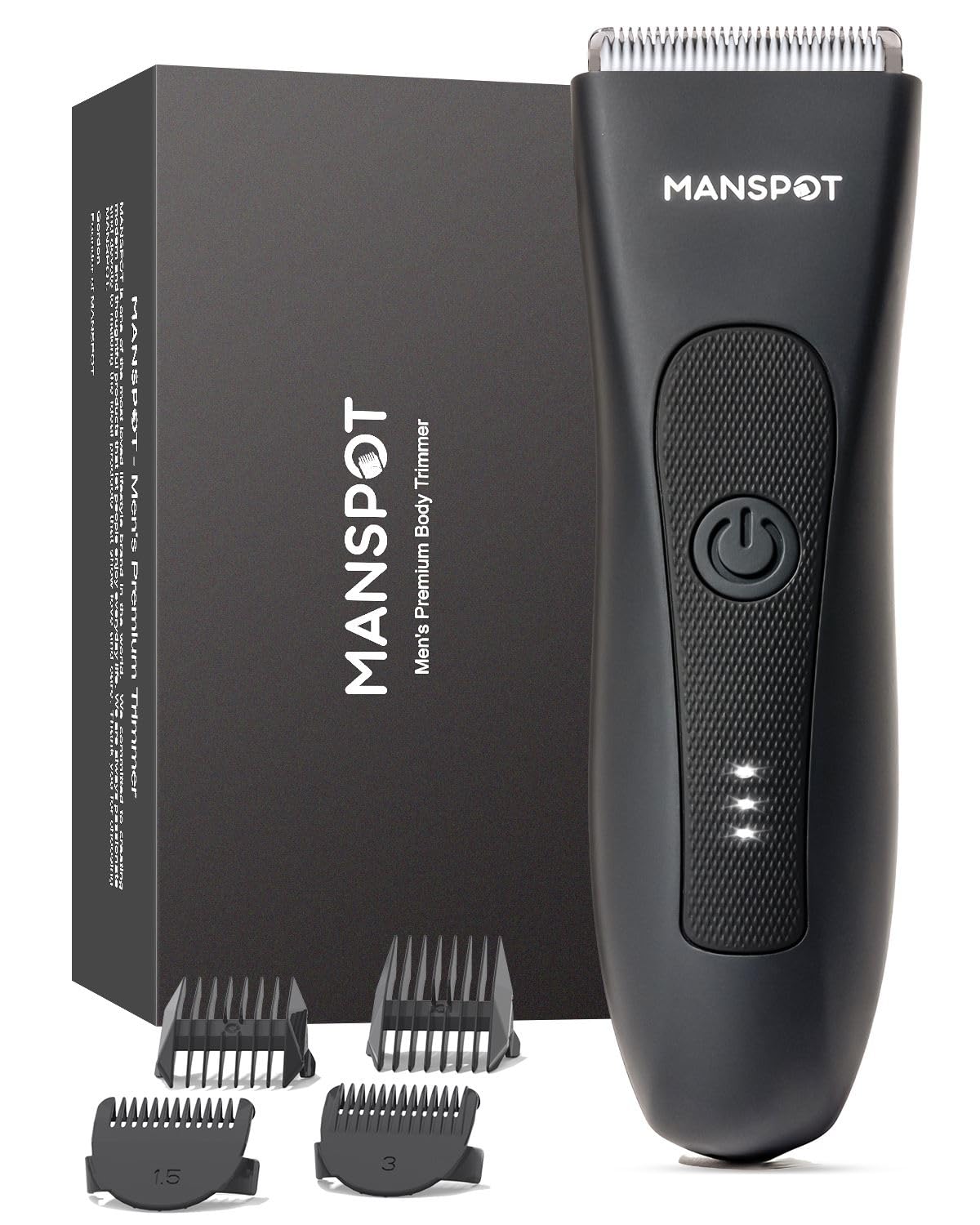 MANSPOT Manscape Groin & Body Hair Trimmer for Men, Electric Pubi by MANSPOT - Angle View 2