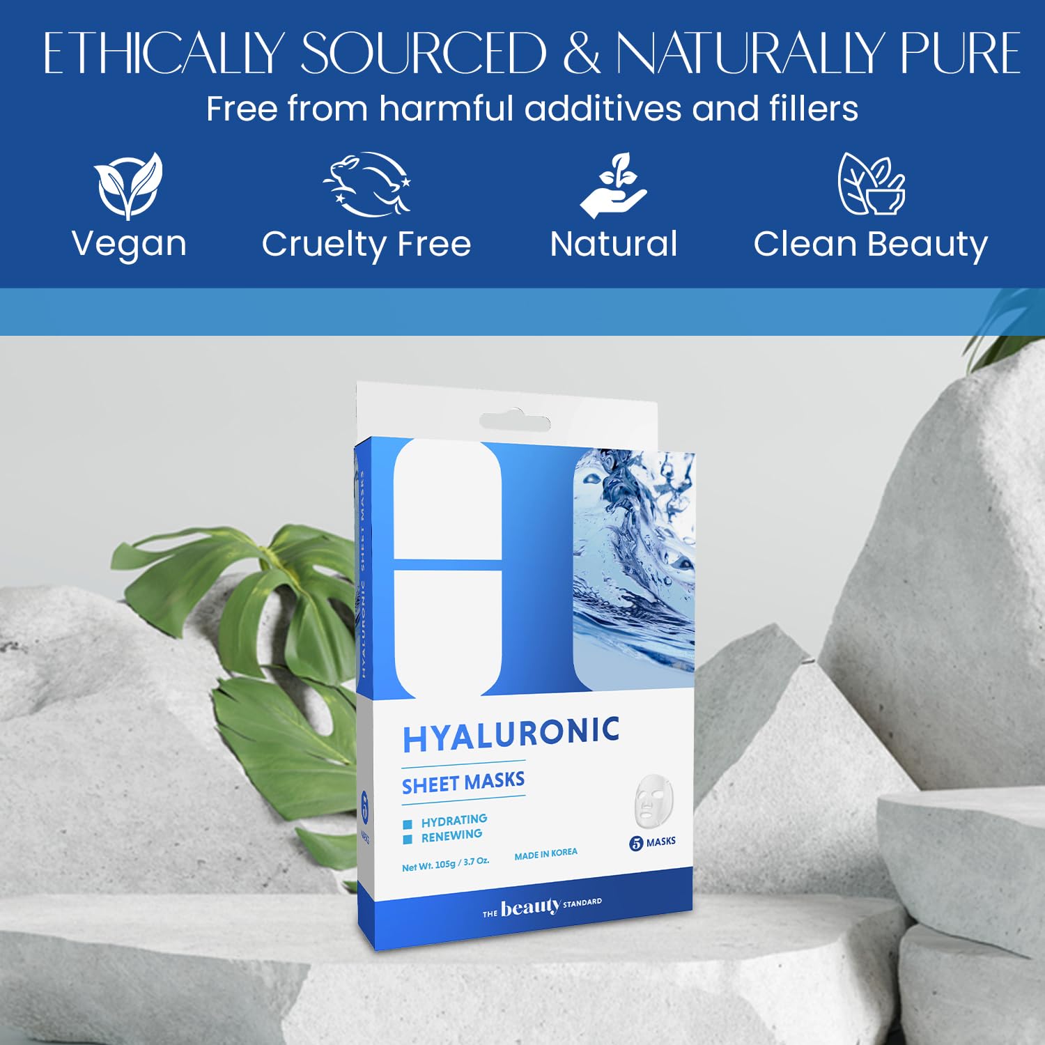 Hyaluronic Acid Sheet Face Mask - The Beauty Standard