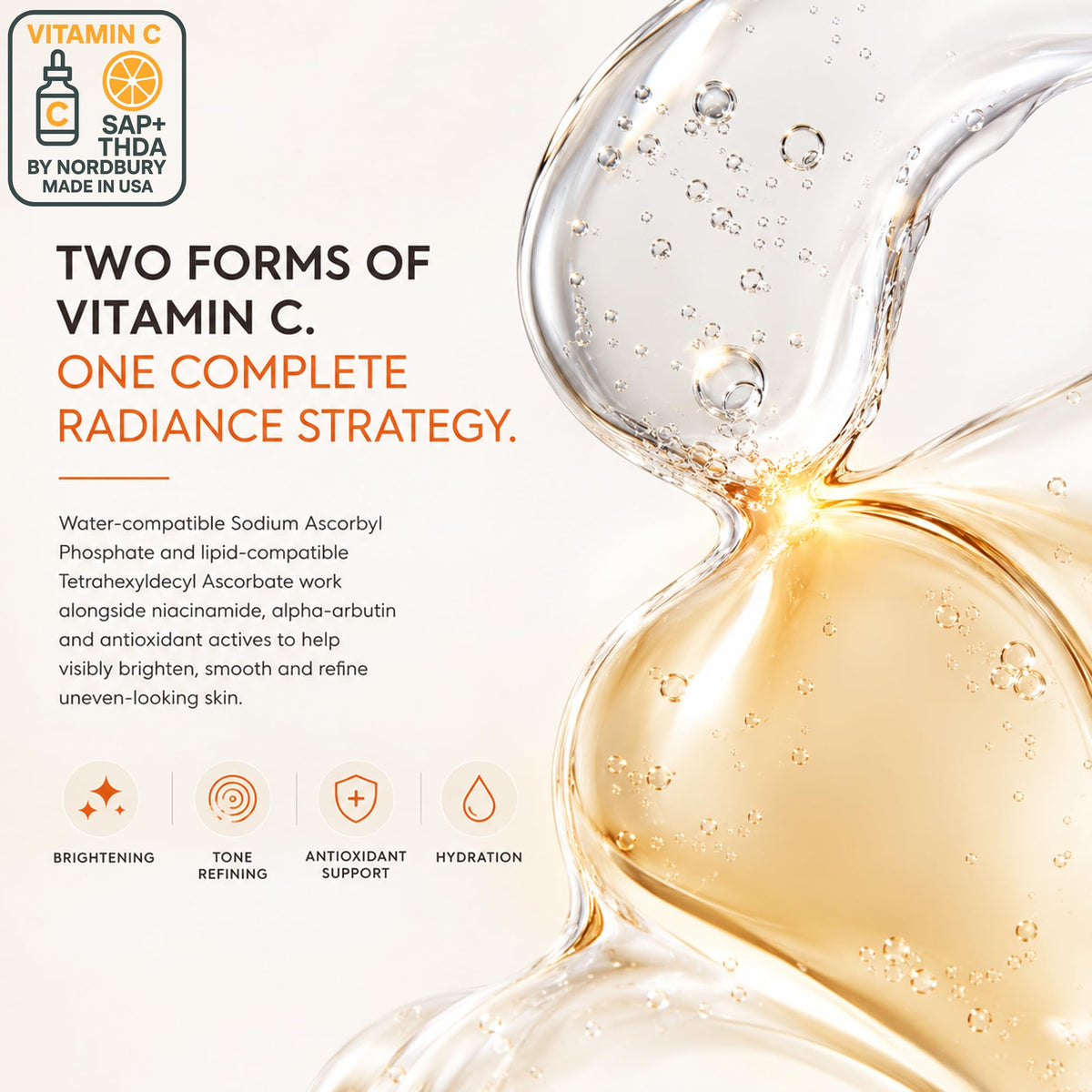 Dual Vitamin C Serum for face Dark Spots Uneven Skin Tone 1 - NORDBURY Official Imagery - 3