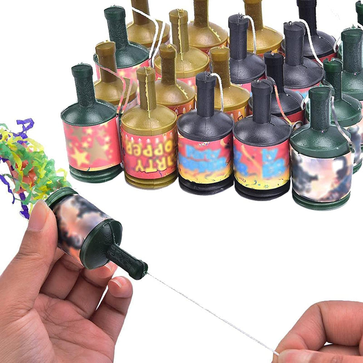 50Pcs Mini Confetti Party Poppers for Wedding Birthday - kekafu Official Imagery - 1