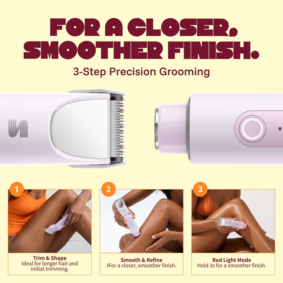 SpinDuo 2 in 1 Electric Bikini Trimmer for Women 180 - LADYSPOT Official Imagery - 5