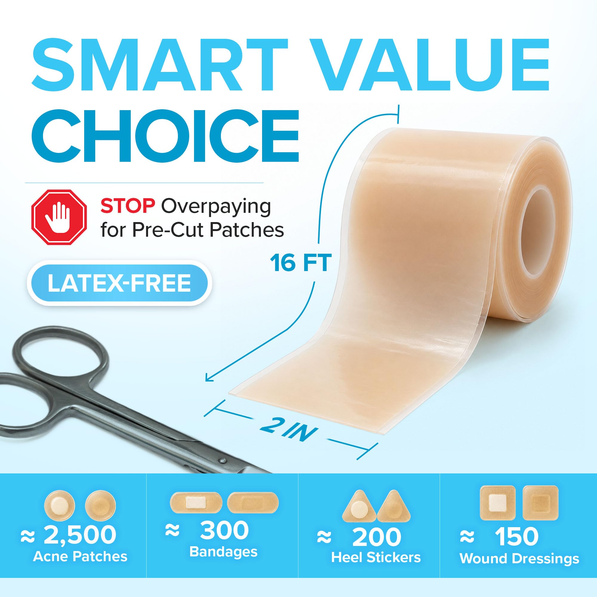 Hydrocolloid Roll 2 x16ft - JJ CARE Official Imagery - 3