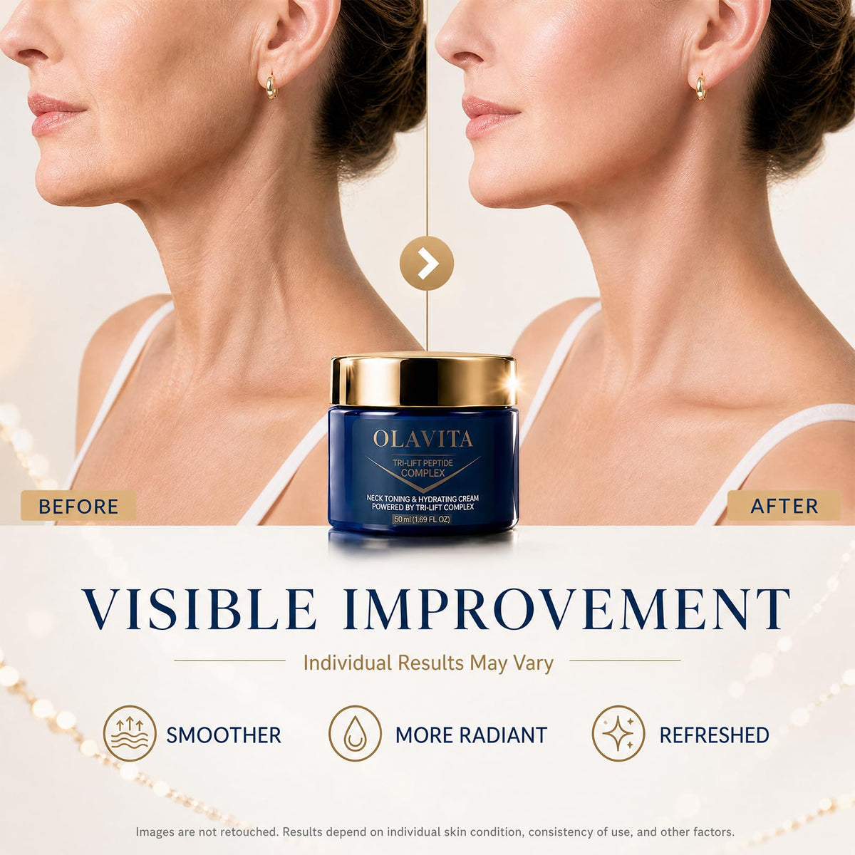 OLAVITA Tri Lift Peptide Complex Cream Tri Lift Peptide - OLAVITA Official Imagery - 8