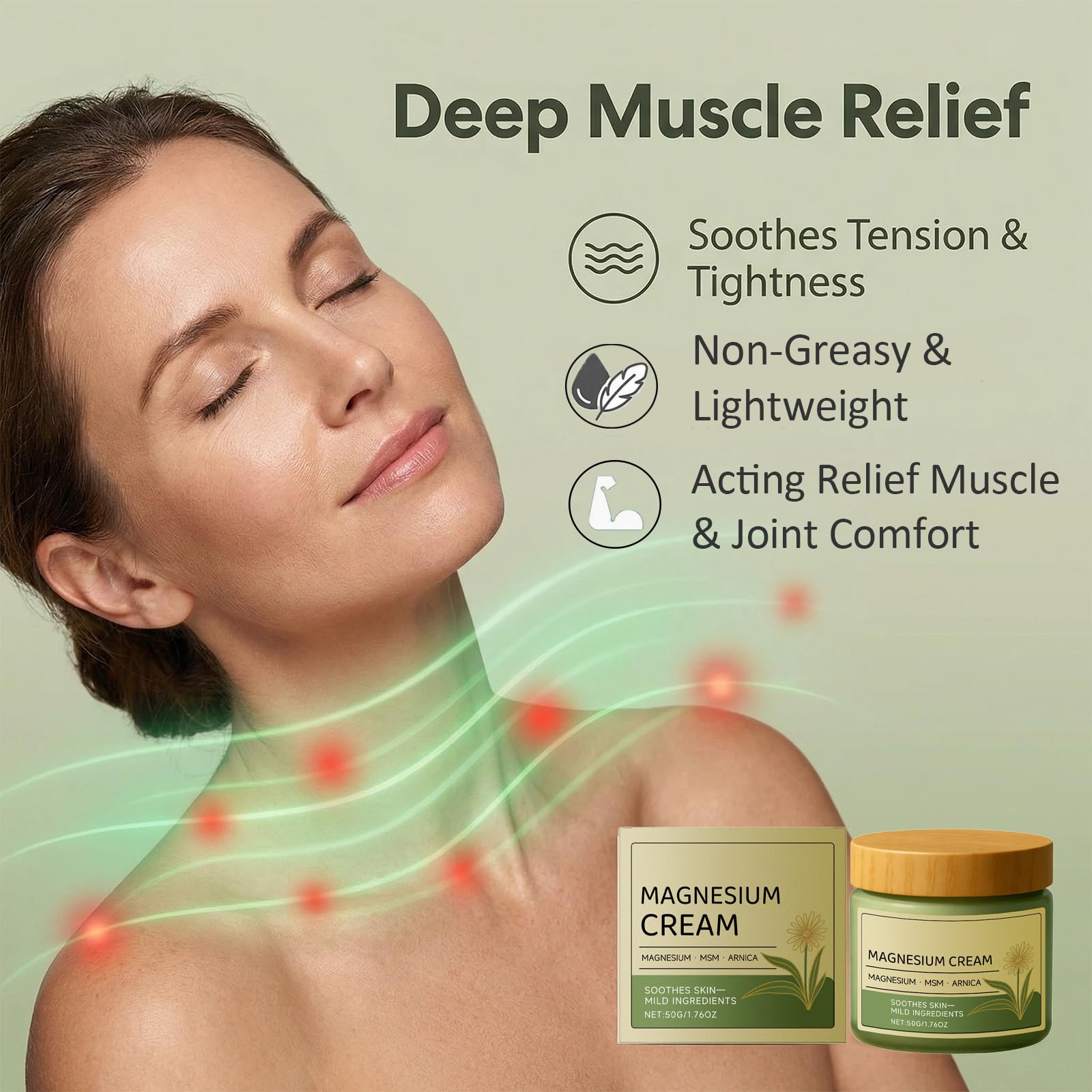 Magnesium Chloride Nerve Relief Cream with Arnica & MSM