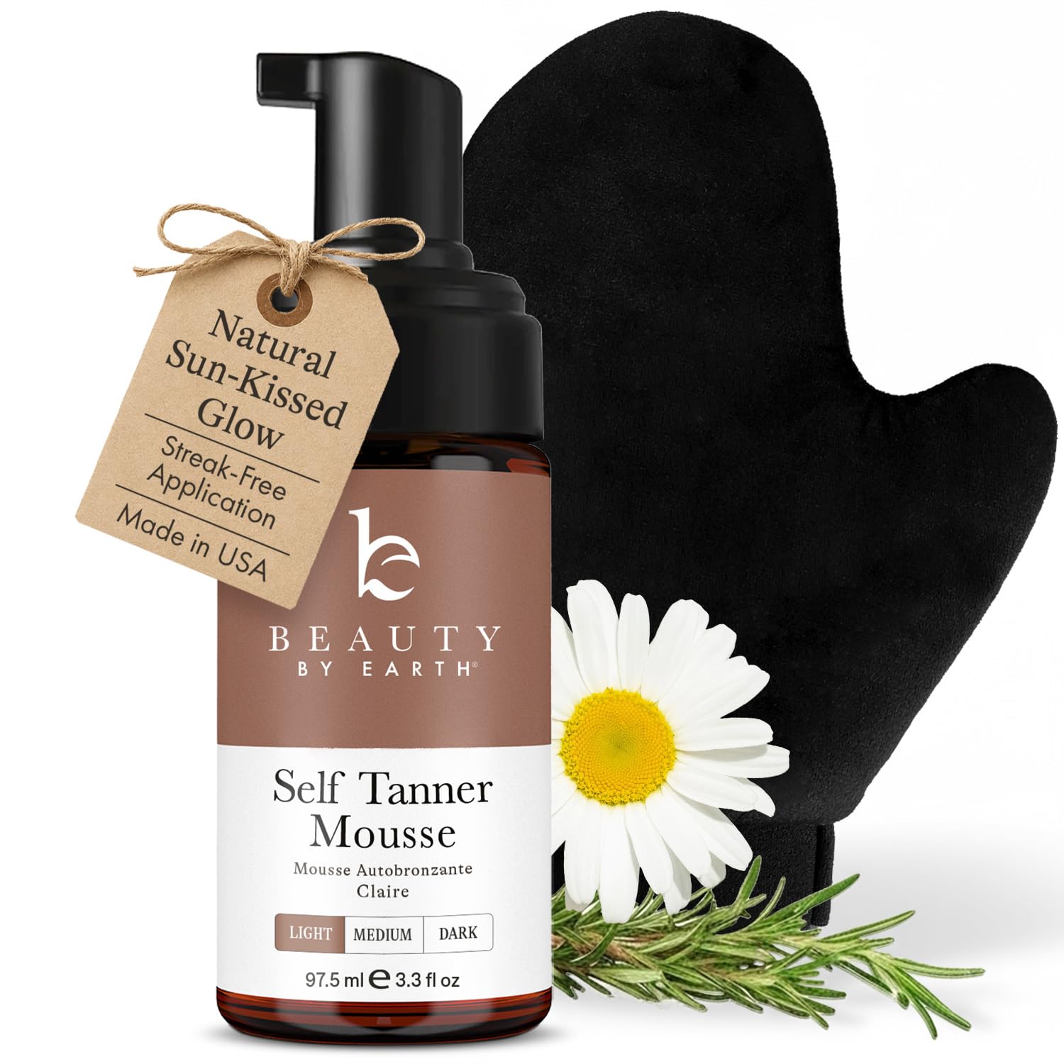 Self Tanner Tanning Mousse Kit - USA Made with Natural, Organic Ingredients - Beauty by Earth Official Product View 10