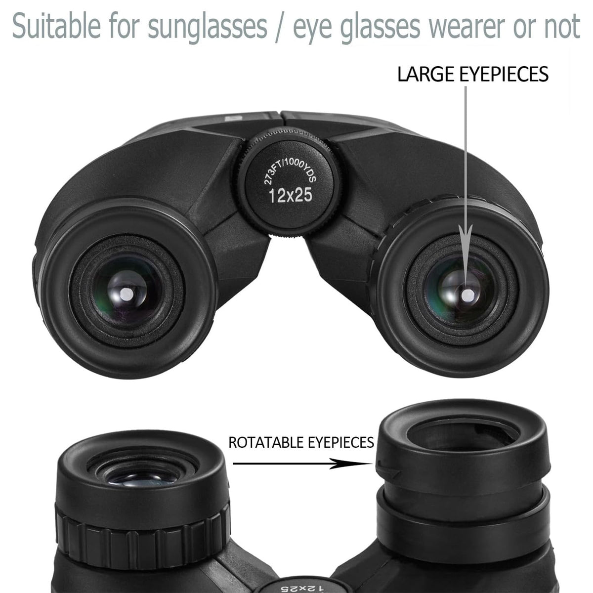 Occer 12x25 Compact Binoculars for Adults and Kids - occer Official Imagery - 4