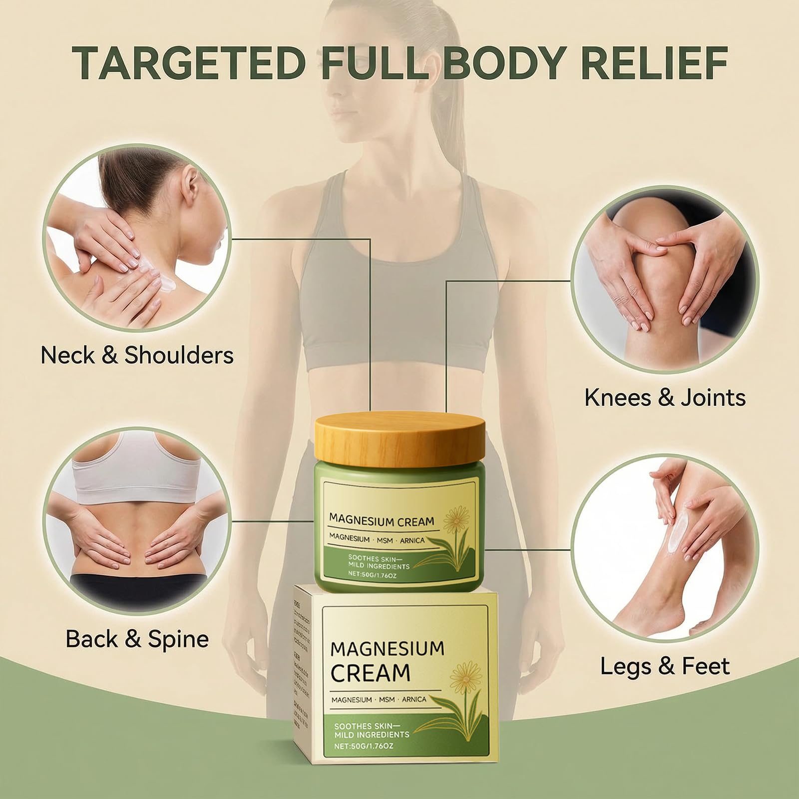 Magnesium Chloride Nerve Relief Cream with Arnica & MSM
