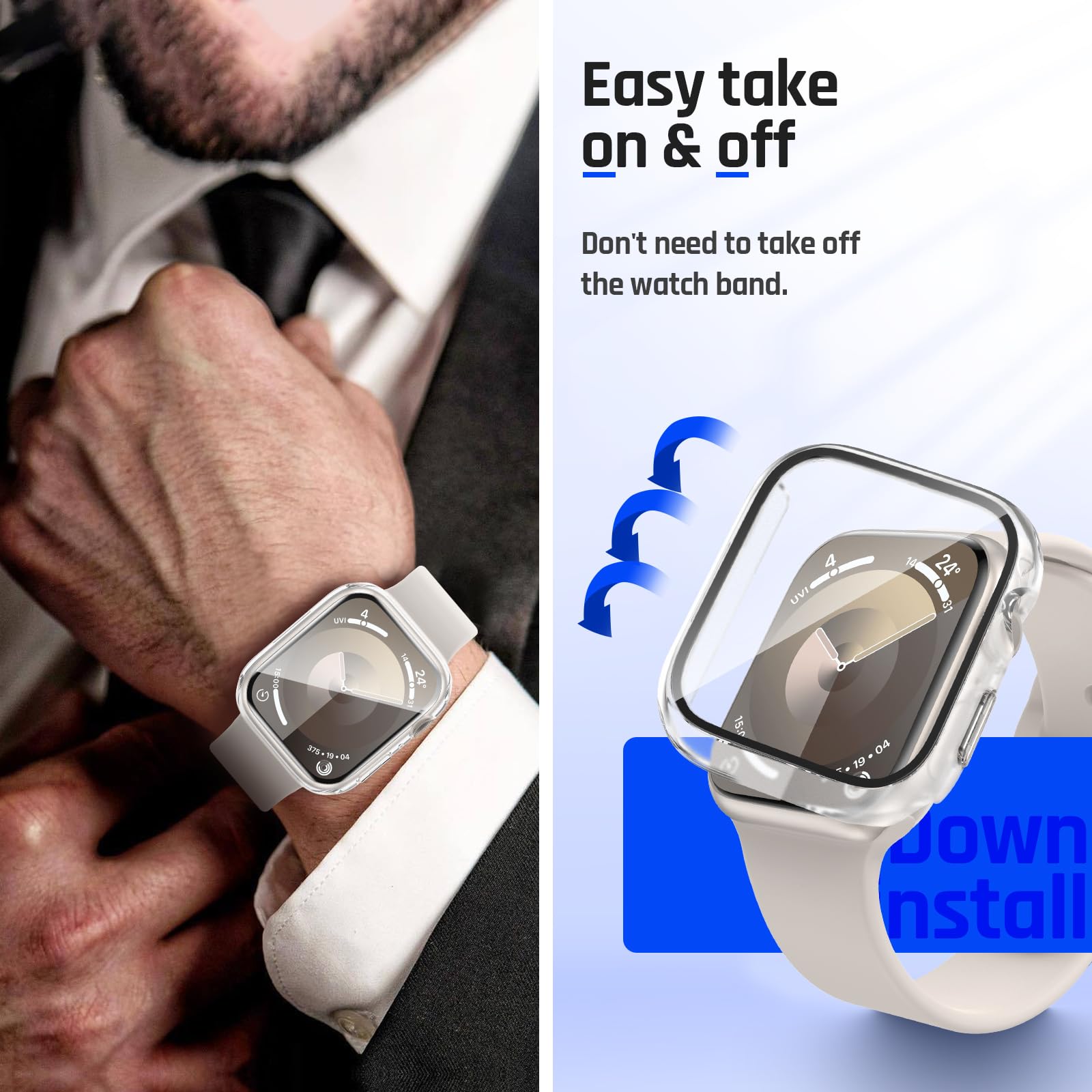 Goton IP67 Waterproof Case with Glass for Apple Watch 40mm Series 6/5/ - View 7