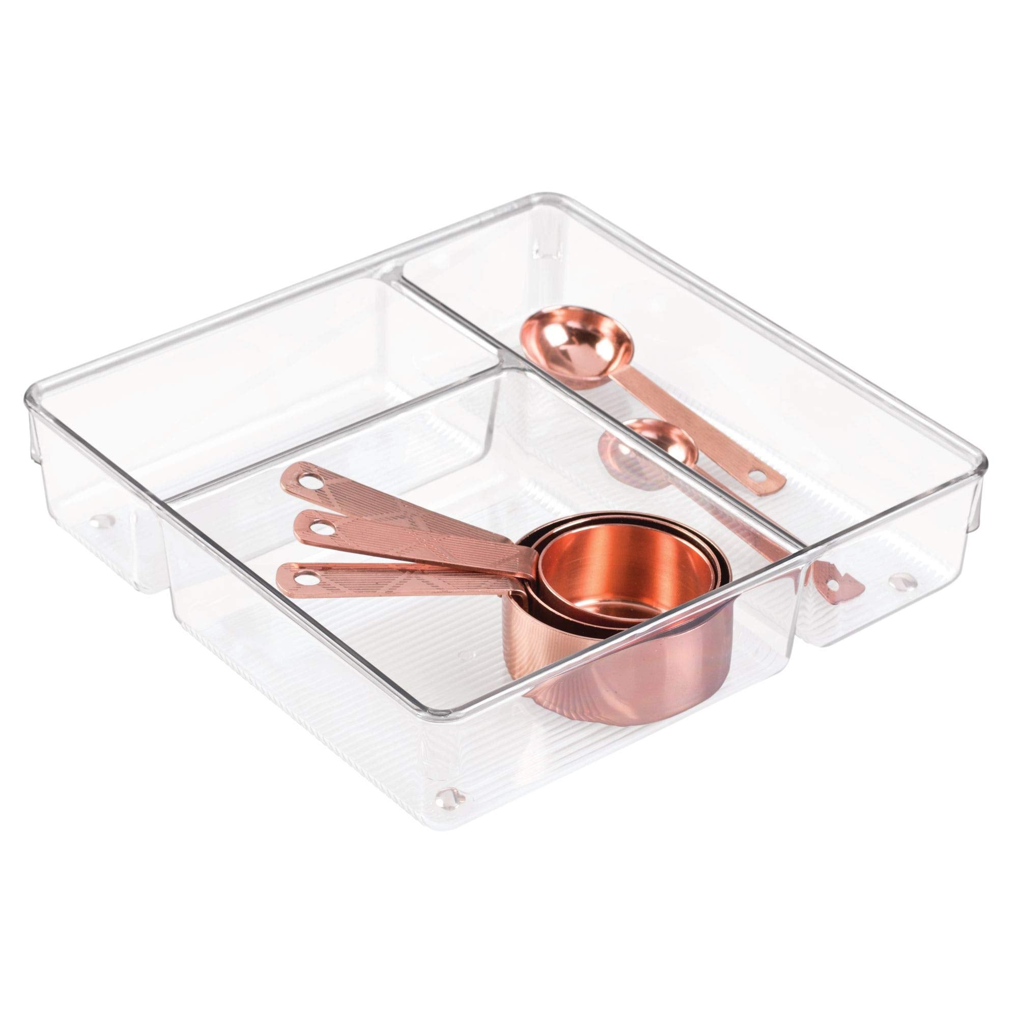 iDesign Linus BPA-Free Plastic Divided Expandable Drawer Organizer Tra - View 7