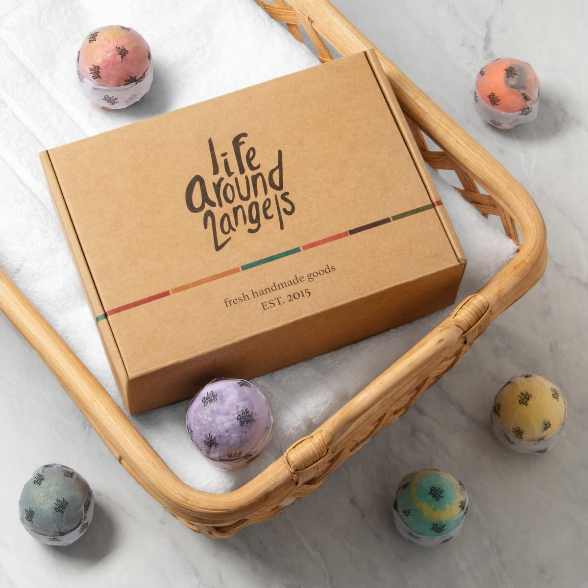 LifeAround2Angels Bath Bombs Gift Set 12 USA made Fizzies - Lifearound2angels Official Imagery - 6