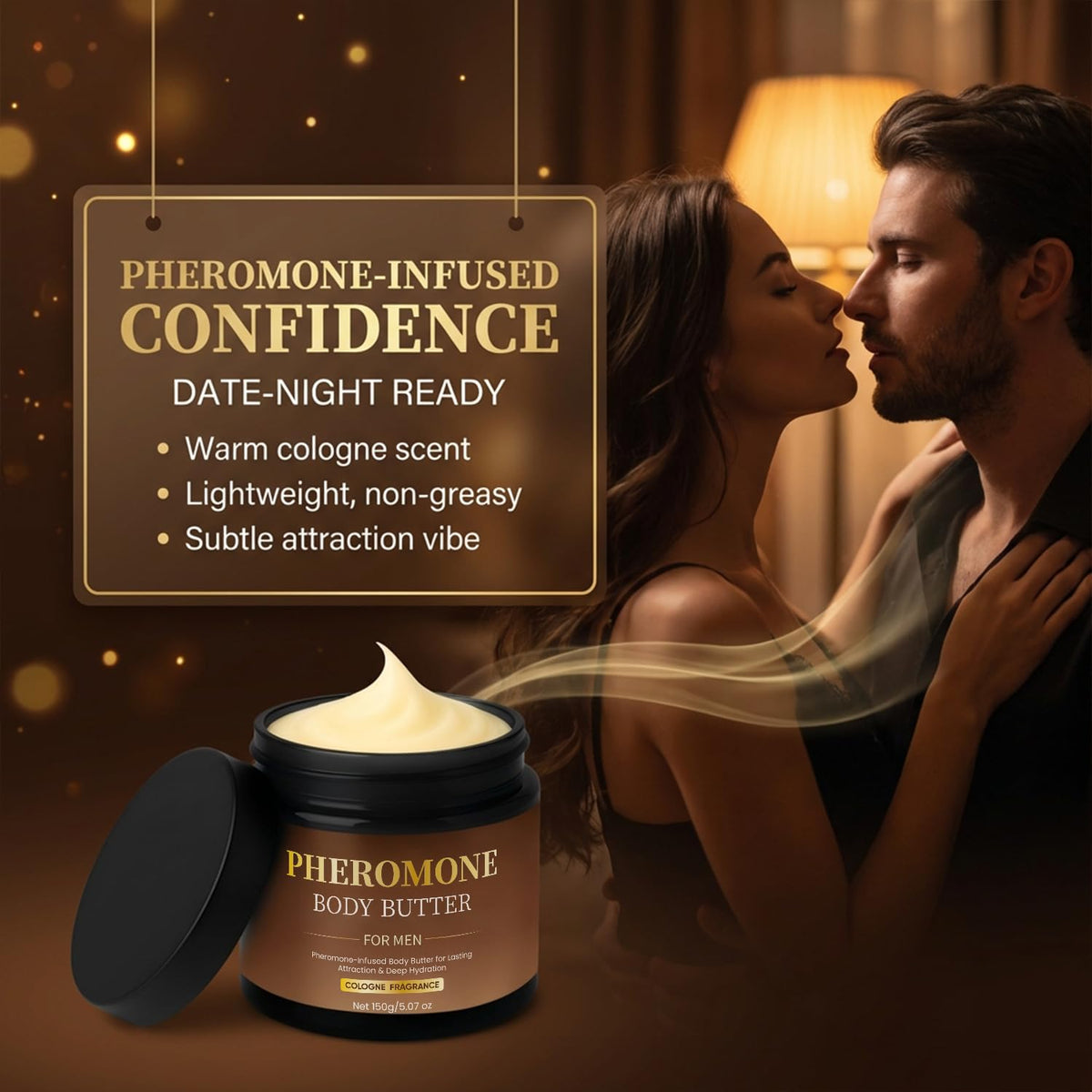 Pheromone Body Butter for Men Cologned Fragrance Skin Body - SDUQULK Official Imagery - 3