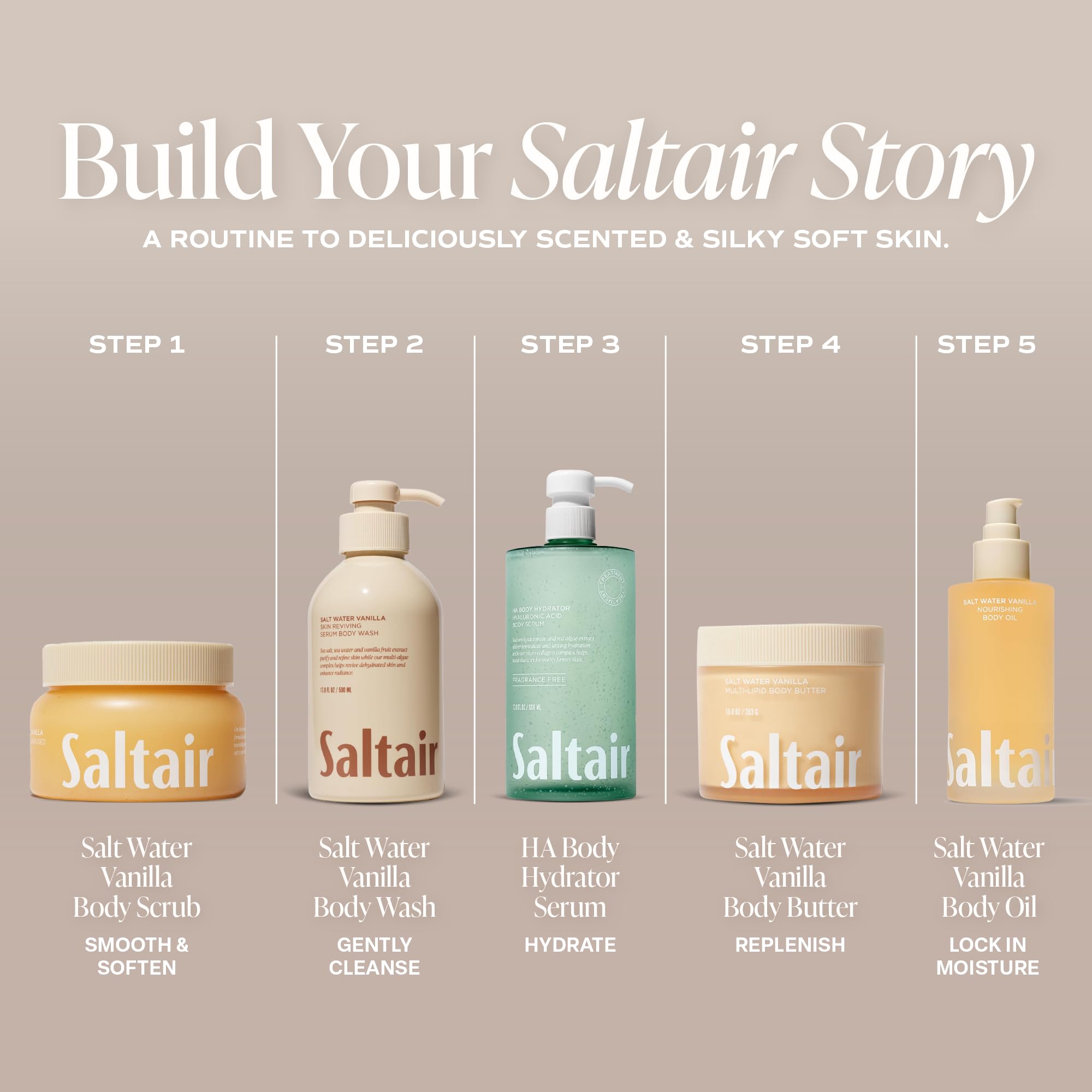 Saltair Body Scrub - Salt Water Vanilla Exfoliating Polish - Saltair Official Product View 7