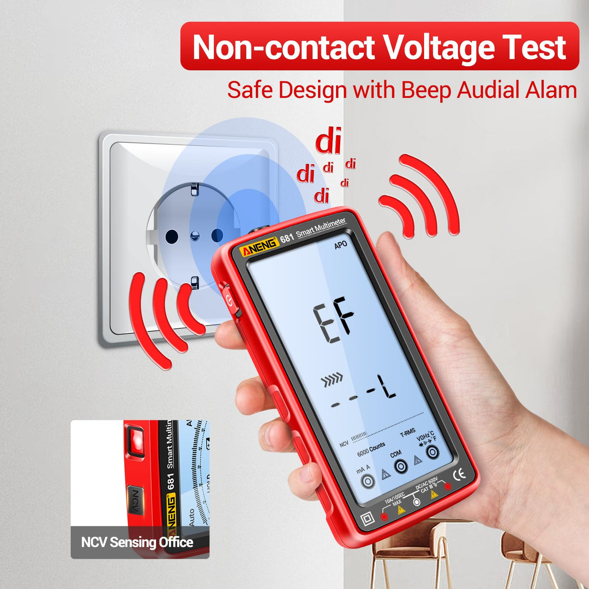 ANENG Digital Multimeter TRMS 6000 Count Smart NCV - ANENG Official Imagery - 5