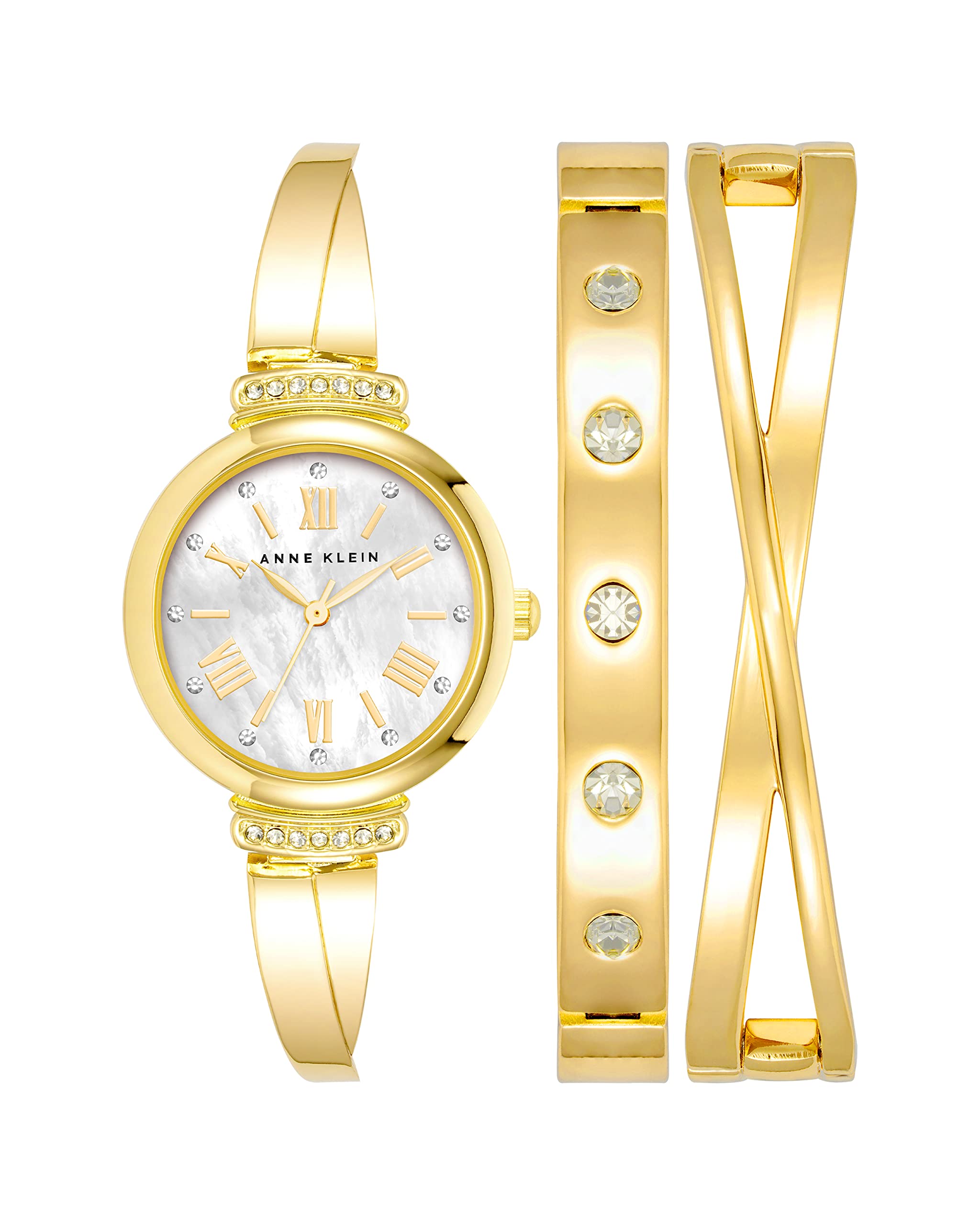 Anne Klein Women's Premium Crystal Accented Bangle Watch Set, AK/2245 - View 4