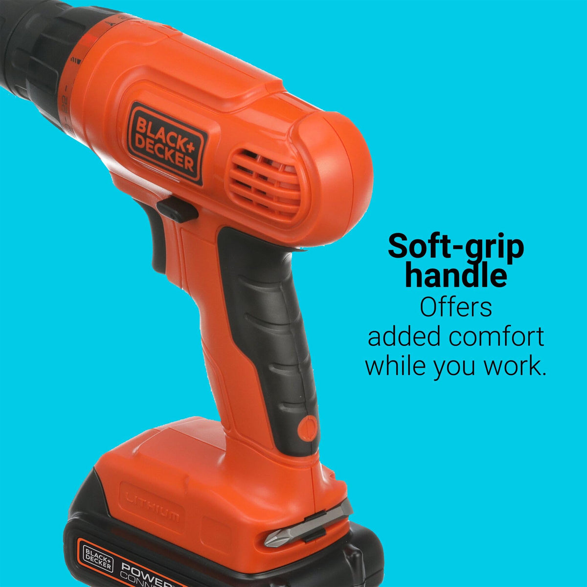 BLACK DECKER 20V MAX POWERCONNECT Cordless Drill Driver Kit - Premium Selection Official Imagery - 7