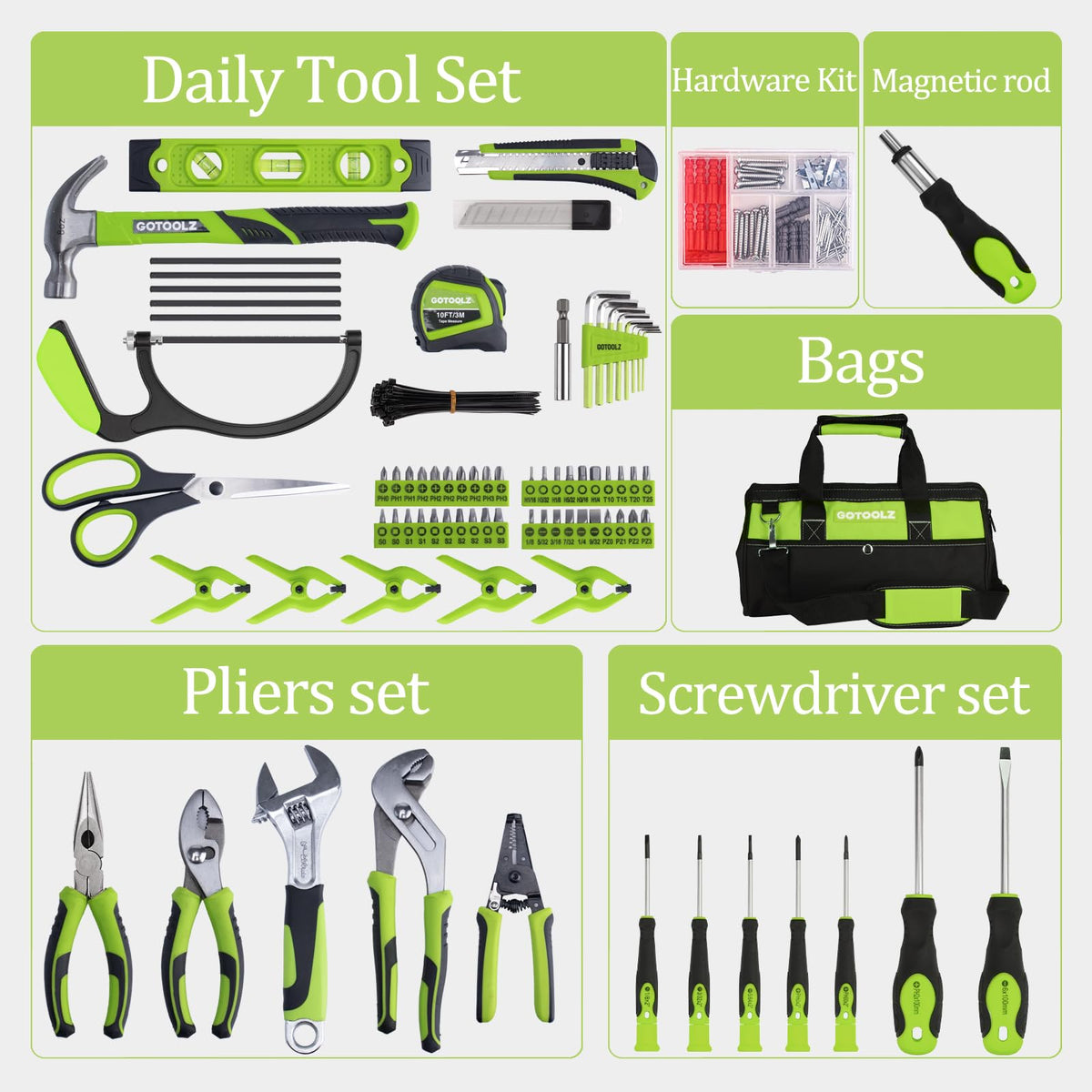 269 Piece Home Tool Set General Household Repairing Tool Kit - GOTOOLZ Official Imagery - 3