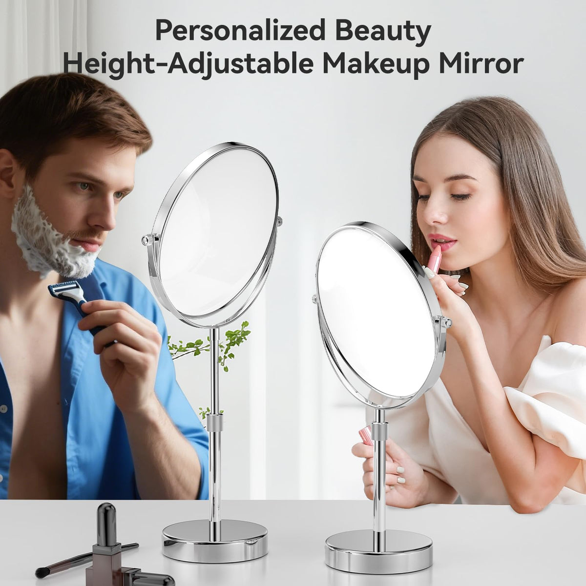 Nicesail Makeup Mirror Tabletop 8 Inch Double Sided with 7X - Nicesail Official Imagery - 6