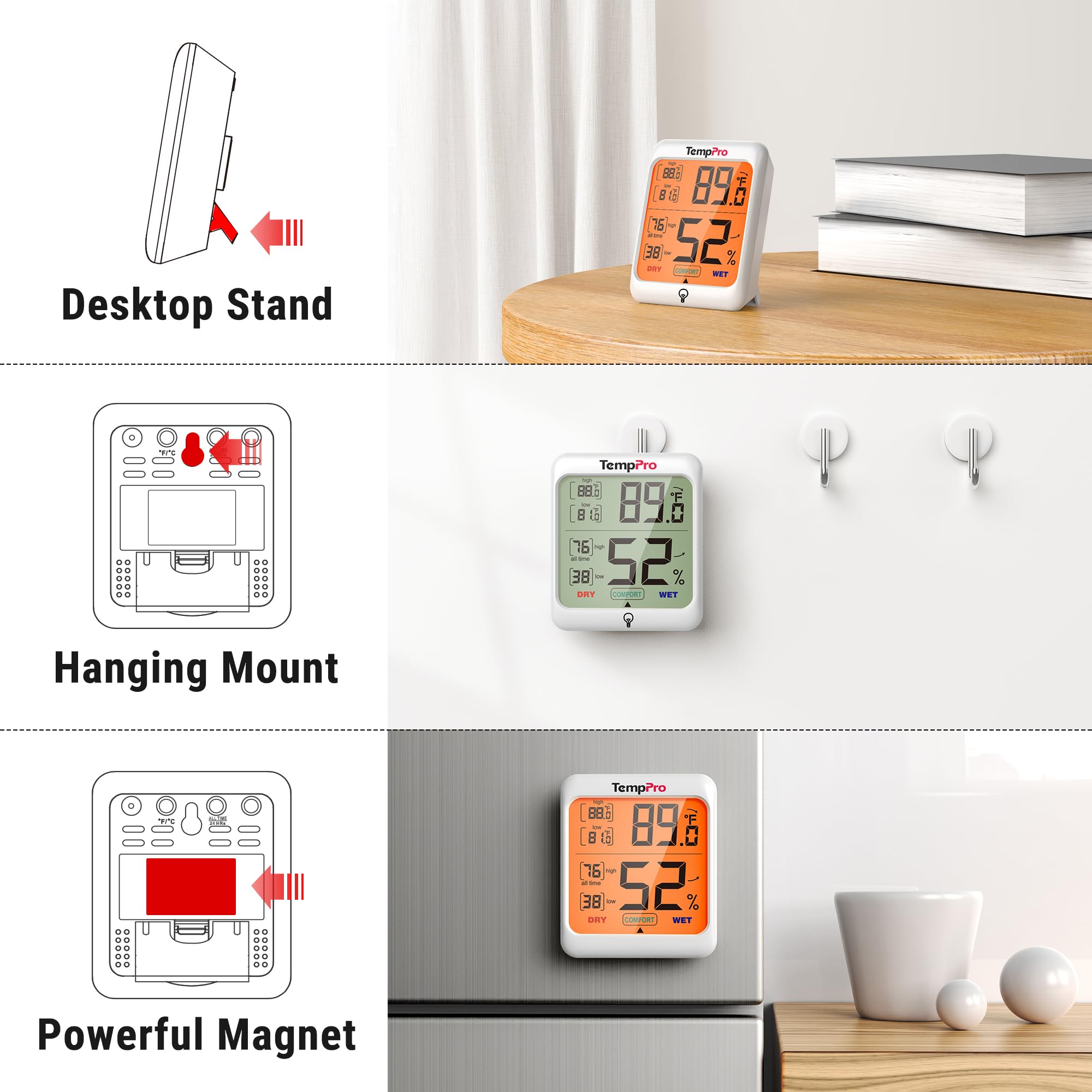 TempPro TempAir Digital Hygrometer Indoor Thermometer for Home - View 7