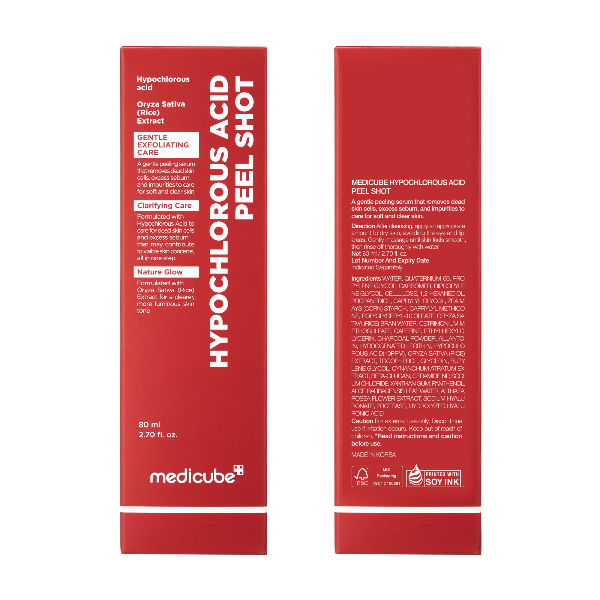medicube Peel Shot with Hypochlorous Acid for Pores &amp; - medicube